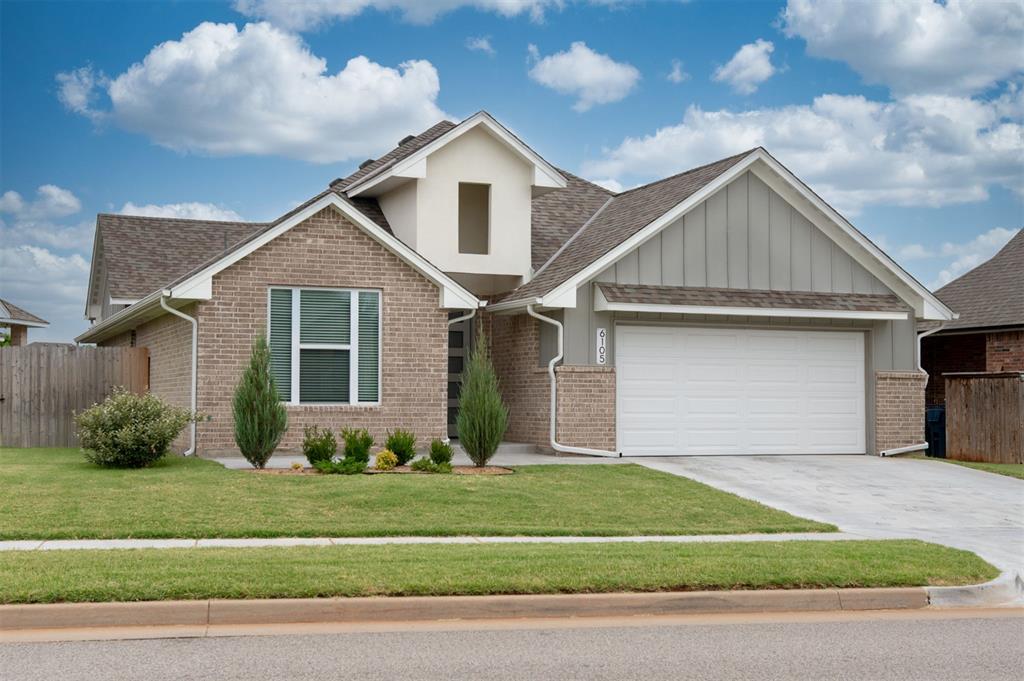 This beautifully designed home blends modern elegance with thoughtful upgrades in one of the sought-after neighborhoods in Deer Creek Schools. Step inside to an open-concept living area with a striking vaulted ceiling, where the floor-to-ceiling fireplace serves as a warm and inviting focal point. The space flows seamlessly into a chef’s kitchen featuring built-in appliances, a spacious butler’s pantry, custom mudroom bench, and a charming pocket office tucked behind a sliding door—perfect for work, study, or creative space. The generous primary suite offers a tray ceiling, dual vanities, a luxurious soaking tub, and a large walk-in closet. Smart upgrades throughout include a Ring doorbell and camera, epoxied garage floors, an in-ground storm shelter, and a new tankless hot water heater for comfort and peace of mind. With stylish matte black hardware, vaulted ceilings, and sleek built-in appliances, every detail has been carefully curated for comfort and function. Enjoy outdoor living with a patio gas grill hookup and a fully fenced yard, complete with black iron fencing along the back to showcase stunning pond views and scenic walking trails. Just steps from the community pool and playground, this home offers the perfect blend of tranquility and convenience. Clean lines, smart features, and an unbeatable location—this one has it all.