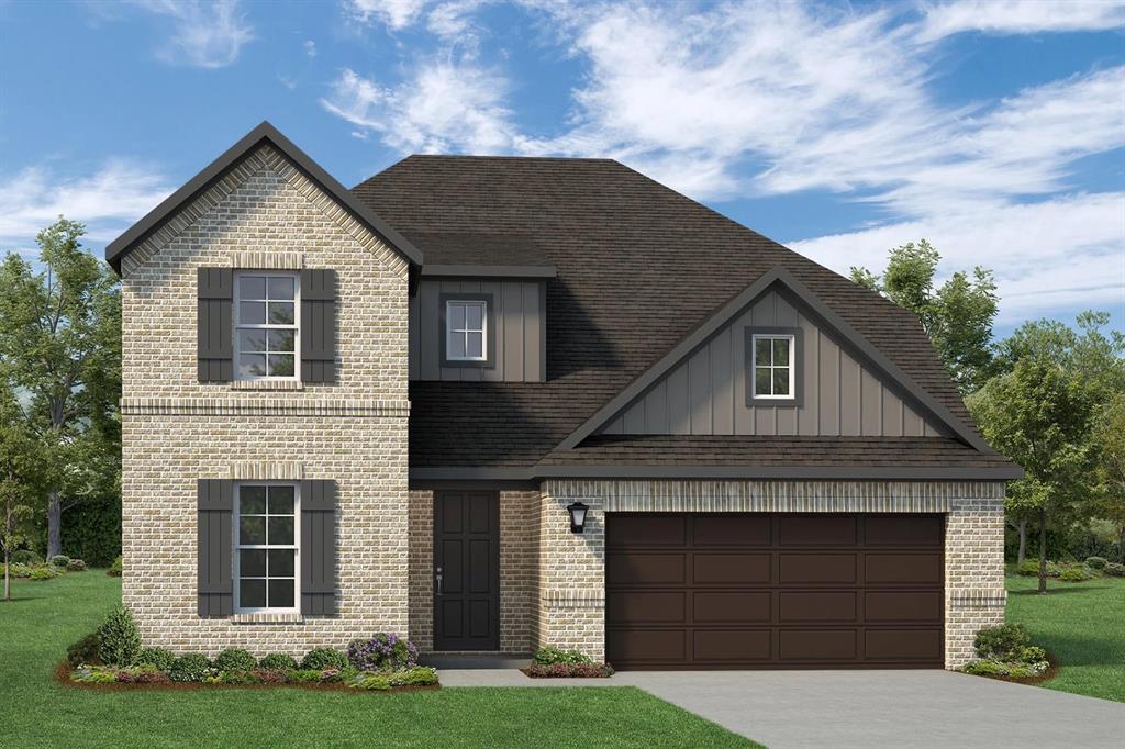 MLS# 21263220 - Built by RockWell Homes - Jul 2026 completion! ~ Beautiful new two-story by RockWell Homes featuring 5 bedrooms, 4 full baths, and a 2-car garage. Thoughtful layout includes a private home office, formal dining room, spacious game room, and covered patio. Exterior boasts full brick and stone, covered front porch, 8-ft front door, full gutters, landscaping, sprinkler system, and fenced backyard. Open-concept design with soaring ceilings and abundant natural light in the living area. Kitchen offers a large island with bar seating, solid surface countertops, stainless steel appliances (range, dishwasher, microwave), 42” cabinetry, tile backsplash, Delta fixtures, recessed lighting, and walk-in pantry. First-floor primary suite features a tray ceiling, dual vanities, garden tub, separate tile shower with glass enclosure, private water closet, and large walk-in closet. Secondary first-floor guest suite includes full bath and walk-in closet. Upstairs, spacious secondary bedrooms with walk-in closets surround a central game room. Secondary baths include tile flooring and upgraded countertops. Additional highlights include upgraded flooring, garage door opener, and new home warranty. Optional second-floor media room offers the perfect space for a home theater, game or sports room, playroom, or private retreat. Located in growing Forney, the “Antique Capital of Texas,” with easy access to US-80 for a quick Dallas commute. Enjoy nearby shopping and dining at The Shops at Forney plus convenient access to H-E-B and everyday essentials. Zoned to Forney ISD with modern campuses, strong academics, and diverse extracurricular programs. Known for its rich history, the city offers unique attractions like Five Points Distilling, the Spellman Museum of Forney History, and a 170-acre Community Park with a splash pad. Originally named Brooklyn, it was renamed in 1873 to honor John W. Forney, a railroad official.