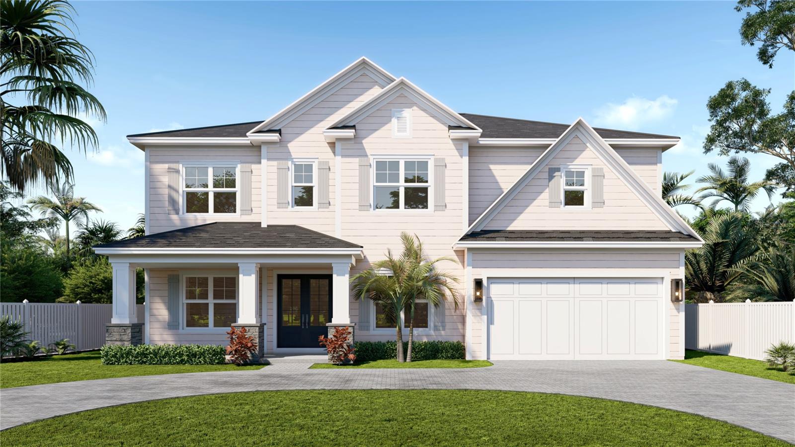 Pre-Construction. To be built. OR AVAILABLE FOR LAND VALUE. This 5 Bedroom, 5 Bathroom 4,509 square foot built home by Baylife Builders is set in a prime Sunset Park location conveniently located to schools, major roadways, shopping, entertainment and dining in a neighborhood of luxury homes. Quality construction and high-end finishes are evident throughout, with wide plank wood floors and ceiling beams adding architectural detail. On the main level are a spacious family room, formal dining room and a chef’s kitchen with quartz counters and a breakfast nook. A guest bedroom with en-suite bath and a separate office are also found on the first floor. Upstairs is a large media room, a primary bedroom suite with two walk-in closets, and three additional bedrooms all with walk-in closets and en-suite bathrooms. Sliders from the Family Room open to a covered lanai with an outdoor kitchen with a view of the yard and pool with spa. A great neighborhood for riding bikes, walking and enjoying the beautiful surrounding homes. Get started building your dream home today! Also for sale as a buildable lot, MLS number TB8341457.