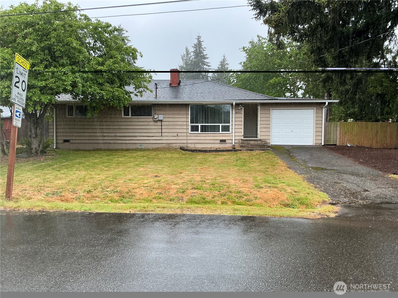 1956 rambler on large level lot, house faces south, big yard. Fixer but strong bones. Edmonds School district. Zoning is NCH-3 per county and will allow 2 additional units per city planner. Please verify with city of Edmonds building department. Per city, setback from street would be 7 feet otherwise no setbacks. Buyer to verify information with city of Edmonds. House has 3 bedrooms, one full bath, dining room. Enclosed garage. Great neighborhood with close access to freeway, shopping, schools, hospital and parks.