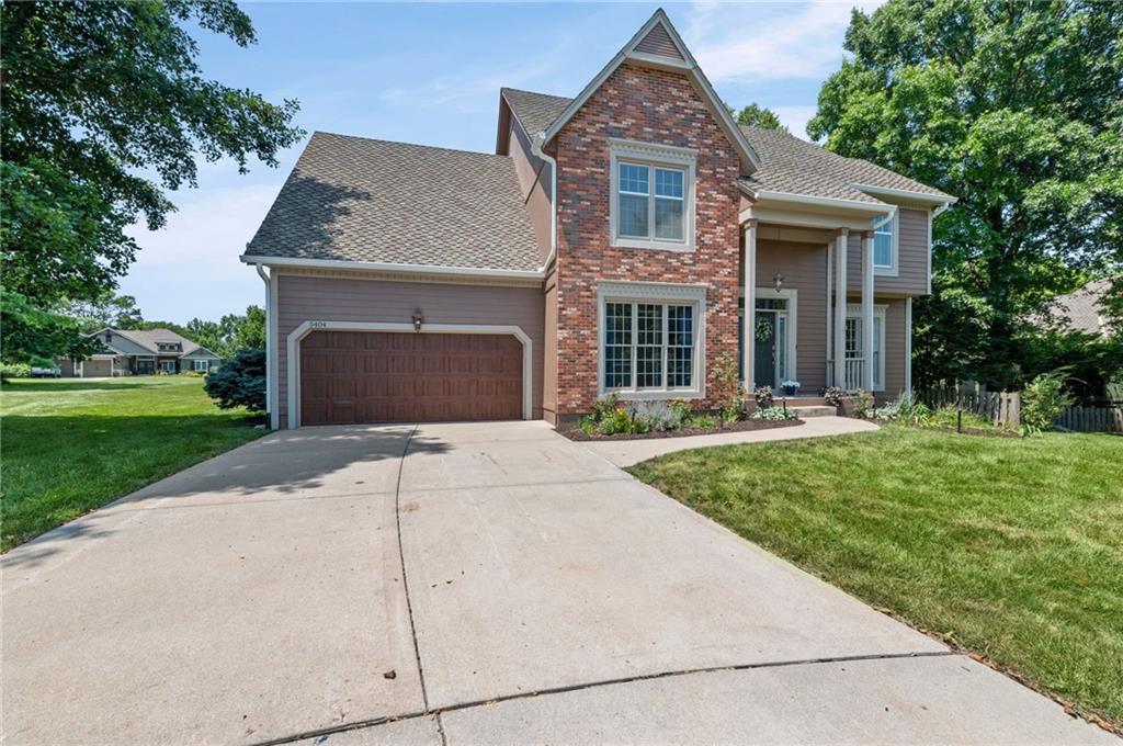 If you are seeking an updated home that is over 4,000 sq ft of finished space, situated on a ½-acre lot within a picturesque, golf-cart-friendly community, this property is an excellent choice. Few lots in this subdivision offer such generous space, providing ample room for yard games & activities. Enjoy breathtaking sunrises and sunsets on this beautiful property.  The home is conveniently located on a cul-de-sac at the front and a dead-end street at the back, ensuring minimal traffic.This two-story residence features over 4 bedrooms & 4 1/2 baths, with numerous enhancements throughout. Highlights include newly refinished hardwood floors, new carpeting, freshly painted, new HVAC system, 75-gallon hot water tank, and a new roof to be installed prior to closing. The finished basement has luxury vinyl flooring, a wet bar & a new addition featuring a fifth non-conforming bedroom & a fourth full bathroom.The main floor boasts floor-to-ceiling windows that provide abundant natural light & showcase the beauty of the backyard. The main level features a formal dining room, a versatile flex space,  half bath, a spacious great room with a cozy fireplace that is see-through to kitchen dining.The kitchen is equipped with new stainless induction stove, oven, & microwave, along with an island & granite countertops. The second floor comprises 4 bedrooms, 3 bathrooms, walk-in closets, & a conveniently located laundry room. The primary bedroom suite includes an additional room with a fireplace, ideal for a secluded office, hobby room, or a nursery.The community offers a wealth of wonderful amenities, including three swimming pools, nature trails, tennis courts with pickleball lines, sand volleyball, a half-court basketball court, and several playgrounds, along with the beautiful private waters of Riss Lake. With award-winning Parkville Schools & no Kansas City earnings tax, this move-in-ready home represents an ideal living opportunity in a vibrant community.