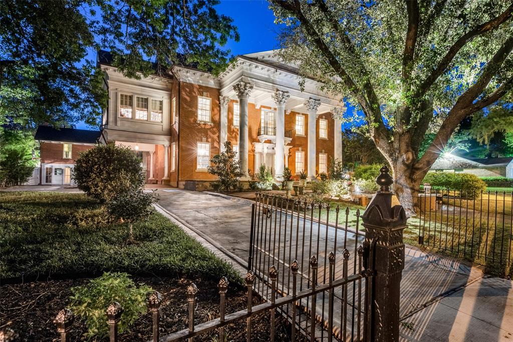 This Greek Revival masterpiece has been tastefully updated for contemporary living! This is a home made for entertainment! The rms are naturally lit with lge windows & a beautiful sunroom. Kitchen has the high-end appls & modern conveniences you would expect in a home of this stature! The elegant 1200+ bottle wine cellar & tasting rm are unique features that your guests will remember! Step into lux living w original hardwood floors, a stunning foyer, grand staircase, 2nd flr lounge, & 6 fireplaces. The well-appointed media & game RM occupies the entire 3rd flr! Don't miss the backyard retreat w a beautiful pool house that includes a full kitchen & bath! The pool, spa & resistance jets are ready for your relaxation! Enjoy outdoor living w the gardens, patios & gas firepit. Full quarters above the garage could be used for a guest room, serve as a writer-artist retreat! The property is a stunning combination of lux living and historic elegance located just 5 blocks from McKinney's Square!