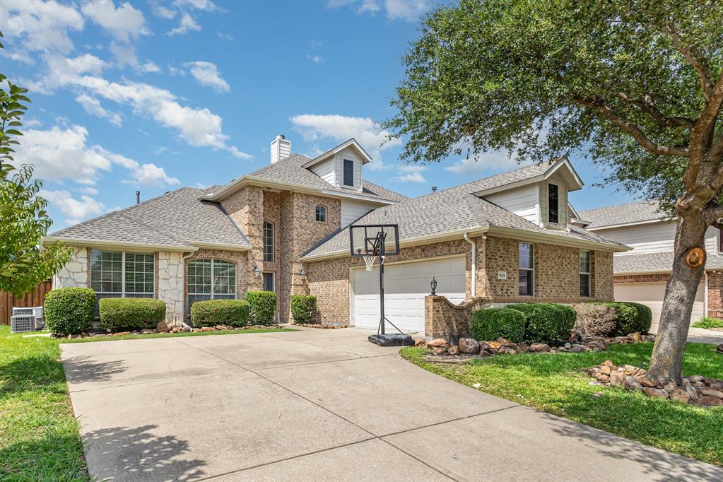 Welcome to this beautiful 4-bedroom, 3-bath home designed for both comfort and style. Take advantage of the sellers updates, including a new roof, remodeled bathrooms, new carpet and fence. A formal dining room connects seamlessly to the kitchen, which boasts an island, breakfast nook, and breakfast bar that opens into the inviting living room, complete with a stunning fireplace. The primary suite offers a private retreat with an en suite bath featuring a soaking tub, separate shower, dual sinks, and a generous walk-in closet. The first floor also has a den that could be used for an office, or converted to an extra bedroom. Upstairs, a spacious additional living area provides the perfect space for relaxation, entertainment, or a home office, along with two well-sized bedrooms for guests. Step outside to enjoy a well-kept yard and a patio with a charming pergola—ideal for outdoor dining and weekend gatherings, and grill. This home blends functionality with elegance, creating the perfect setting for making lasting memories.