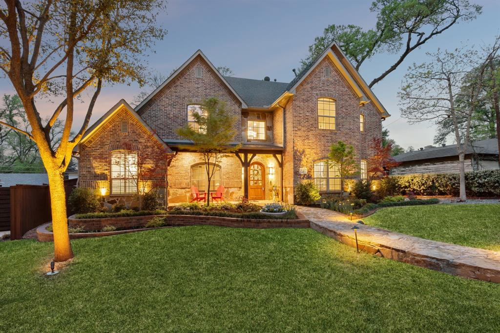 Lovely drive up gives way to Stunning 5 bedroom, 4.5 bath Forest Hills home which was extensively renovated in 2021. Living area with soaring ceilings, along with backyard and pool views. This living area opens to the kitchen with ample storage, stainless steel appliances and eating nook. Downstairs primary suite is a true respite and offers a beautifully renovated and oversized primary bath. Upstairs boasts 3 bedrooms with ensuite baths, a living, workout area and home theatre. Such a special home in one of Dallas' most prestigious neighborhoods.