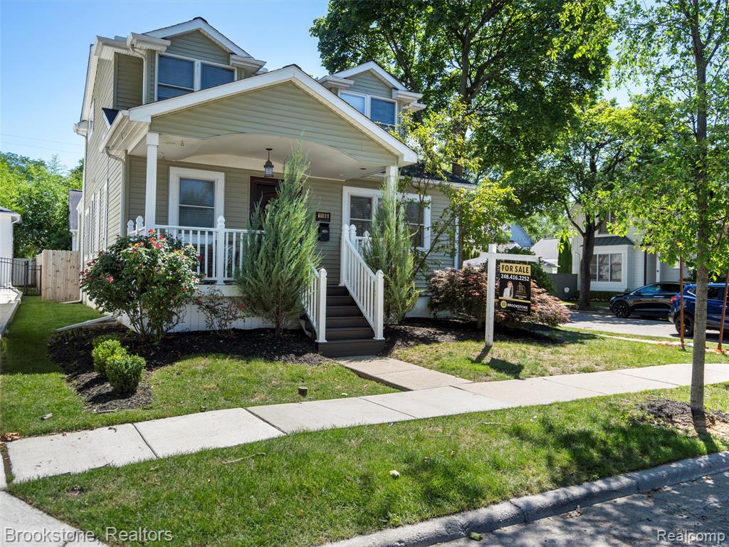This picture perfect, remodeled home with newly finished basement, is nestled on a beautiful tree lined street in Birmingham, just a five-minute walk from top restaurants and shopping! This beautiful property features a spacious open floor plan with extra tall ceilings, 8' solid core doors, recently remodeled kitchen with exquisite counters, remodeled powder room and newly finished walkout basement, perfect for entertaining. This home features two primary bedrooms, each with its own ensuite bathroom - one on the main level and one on the second floor, offering ideal privacy and flexibility. Perfect for multi-generational living or guests! Experience luxury living with a primary ensuite on the second floor, featuring a private balcony that offers the perfect retreat. Enjoy outdoor living on the charming covered porch, or unwind in the large fenced-in yard on a spacious corner lot. This home offers both comfort and style in a prime location on a generous corner lot. Plus, the home features a recently refinished basement (photos coming soon) and a two-car garage for added convenience. Don’t miss out on this ideal blend of comfort, style, and location!