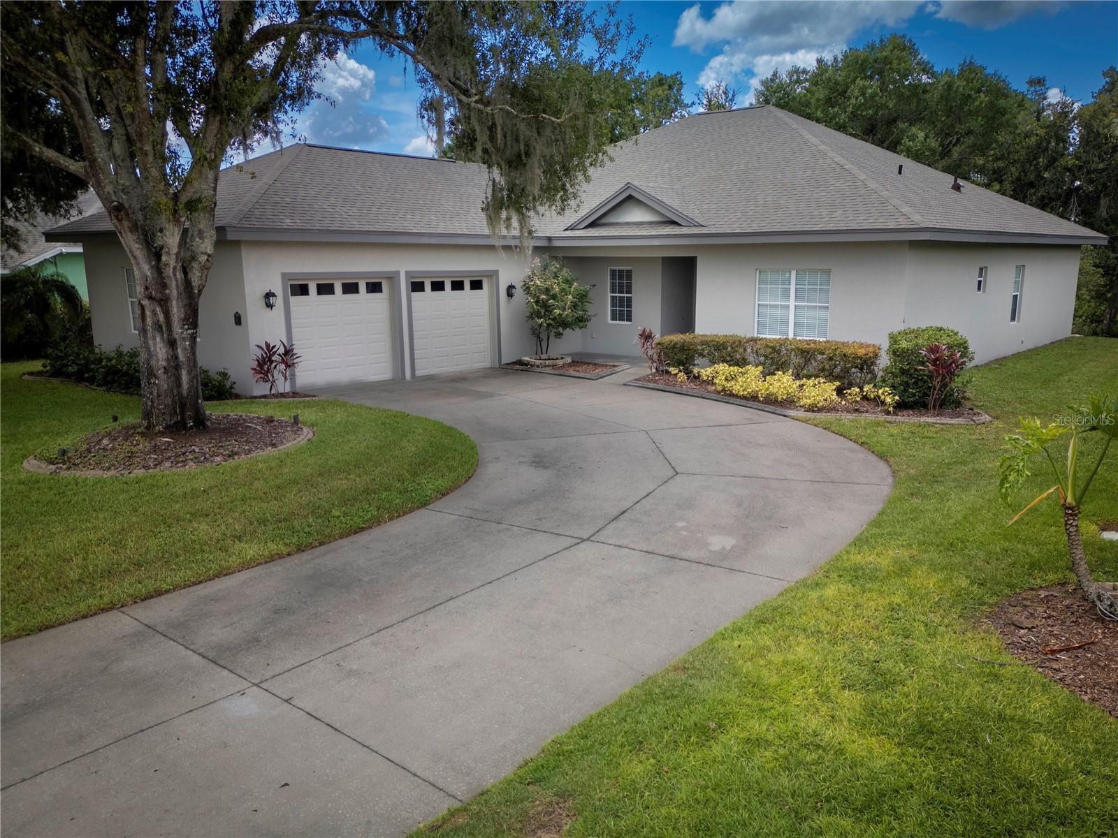 Welcome to this lovely CUSTOM BUILT home on CONSERVATION in Willow Bend Subdivision.  This home is located nearly at the end of the Cul-De-Sac street of Pristine Place. BRAND NEW ROOF and BRAND NEW EXTERIOR PAINT make this a great purchase on a 4 Bedroom PLUS Den, 2 Bath (2nd Bedroom walk-in closet has been pre-plumbed for a 3rd bathroom) with OVERSIZED 2 car garage.  All door ways to the home inside and out are oversized for easy of living and moving furniture. All Windows are double paned for energy efficiency, High Ceilings, updated Luxury Vinyl Flooring in Kitchen, Great Room, Primary Bedroom, 2nd Bedroom and Den. The Gourmet style kitchen has pull out drawers for easy location and access of pots and pans and includes other special features of a custom home. The Tri-Split floorplan offers privacy for all, including 2 bedrooms and bathroom that can be shut off from the Great room. The Primary ensuite offers a Walk-in Closet, Oversized walk-in or Roll-in Shower and has double sink vanity with loads of storage room. The walk-in closet offers California style dividers. The Laundry Room is very spacious with extra cabinetry, folding area and sink. It also has a very special feature that allows you to slide in clothing from the laundry room to the Primary Walk-In Closet. The oversized garage has 2 separate door openers and is extra deep so a workshop could easy be utilized. The backdrop to this home is very serene and NO NEIGHBORS - CONSERVATION with Wildlife. Sit on the Covered and Screened rear porch and enjoy what Nature has to offer. Also included is irrigation system, Washer and Dryer with ALL Kitchen appliances. Very convenient to the I-75 Mall, Restaurants and I-75.  NO CDD fees.  Come make this your next paradise and be only the second owners of this Custom Built Beauty.