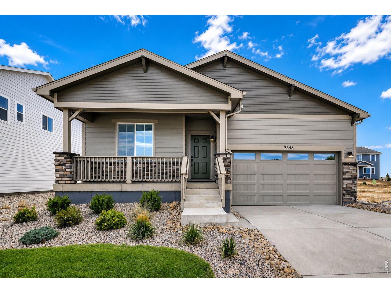 Our last Silverthorne plan in the community! Full landscaping and fencing included! Welcome to 7348 Arkansas St, a beautifully appointed 3-bedroom, 2-bath, 2 car garage ranch home in Frederick, CO, offering the ease of single-level living with breathtaking mountain views and a functional layout designed for today's lifestyle. At the heart of the home is the upgraded chef's kitchen, featuring stainless steel appliances, including a vent hood, built-in microwave, oven, gas range, refrigerator, and dishwasher. A large granite island, soft-close cabinetry, and abundant workspace make it ideal for preparing meals and entertaining. The kitchen flows seamlessly into the spacious great room, where a stunning floor-to-ceiling designer tile fireplace creates a warm and sophisticated focal point. The private primary suite offers a relaxing retreat with an elegant en-suite bath, upgraded fixtures, and a spacious walk-in closet. Two additional bedrooms and a full bathroom provide flexible space for family, guests, or a home office, while the centrally located main-level laundry room adds everyday convenience. Step outside to your private backyard, perfect for relaxing, entertaining, or taking in Colorado's beautiful scenery and mountain views. Don't miss your opportunity to own the last Silverthorne plan available in our community - Welcome Home to Hidden Creek!