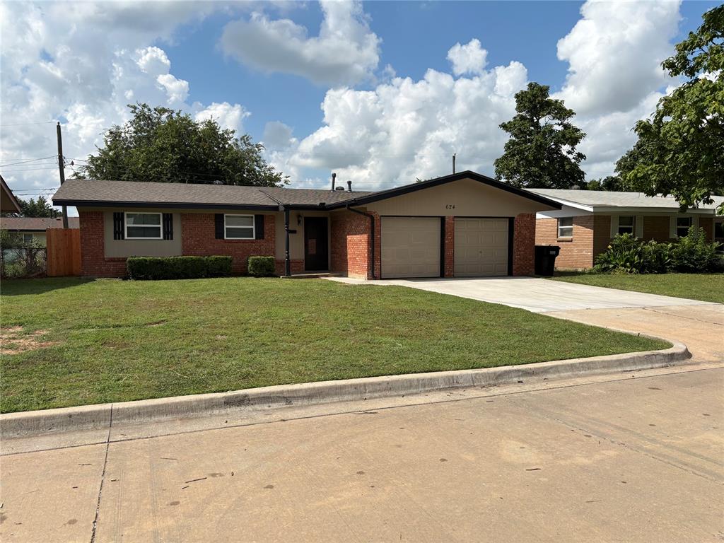 SPRUCED UP AND MOVE IN READY! This 3 bedroom, 1-1.5 bath home has lots of recent updates! New flooring in kitchen, new windows and roof, new range and hood in kitchen, new toilets and freshly painted interior!  Good cabinet and counter space in kitchen including a pantry!  Conveniently located to shopping, restaurants and more! Easy access to I-35. Available now, take a look today!
