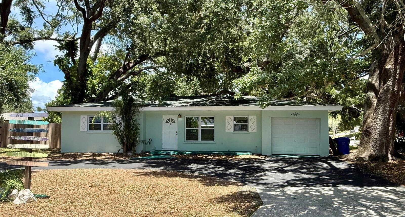 Spacious 2-Bedroom Home with Large Fenced Yard in Prime Dunedin LocationWelcome home to this spacious and well-maintained 2-bedroom residence in one of Dunedin's most desirable locations. Featuring beautiful terrazzo floors throughout, newer windows, and a beautifully updated bathroom, this home combines classic charm with modern updates.Inside, you'll find generous closet space and plenty of storage, including access to half of the garage for additional storage needs.Situated on a large corner lot, the property offers exceptional outdoor living with a spacious fenced backyard, a private patio perfect for relaxing or entertaining, and a convenient circular driveway.Enjoy an unbeatable location just minutes from downtown Dunedin, the waterfront, Pinellas Trail, shopping, restaurants, schools, and the hospital, with everything you need close by.Home Features:Spacious 2-bedroom layoutBeautiful terrazzo flooring throughoutNewer energy-efficient windowsUpdated bathroomAbundant closet and storage spaceHalf of the garage available for storagePrivate backyard patioLarge, fully fenced yardSpacious corner lotCircular driveway with ample parkingPrime Dunedin location near downtown, shopping, dining, schools, the hospital, the waterfront, and the Pinellas TrailDon't miss this opportunity to enjoy comfortable living with plenty of indoor and outdoor space in the heart of Dunedin!Property Being Sold As Is , Agent Related to Owner, 1031 Exchange, Measurements are approximate must br verified by buyer, Sinkhole repair 3/2003