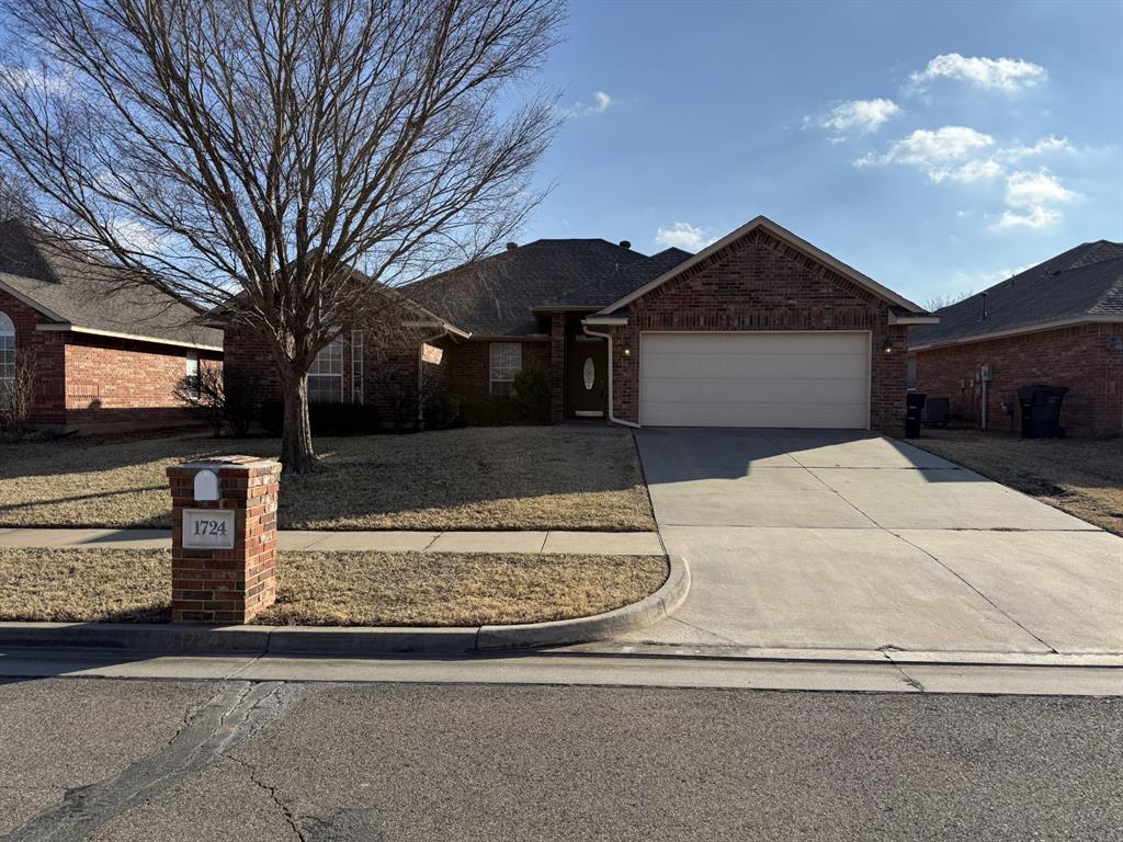 True 4 bedroom home, featuring 2 covered patios to enjoy the backyard, Kitchen open to the living with pantry, Living room has corner fireplace, Master bath has marble top double sink vanity, oversized tub and separate shower, storm shelter in garage, home located in the highly desirable Moore School district, New Carpet!