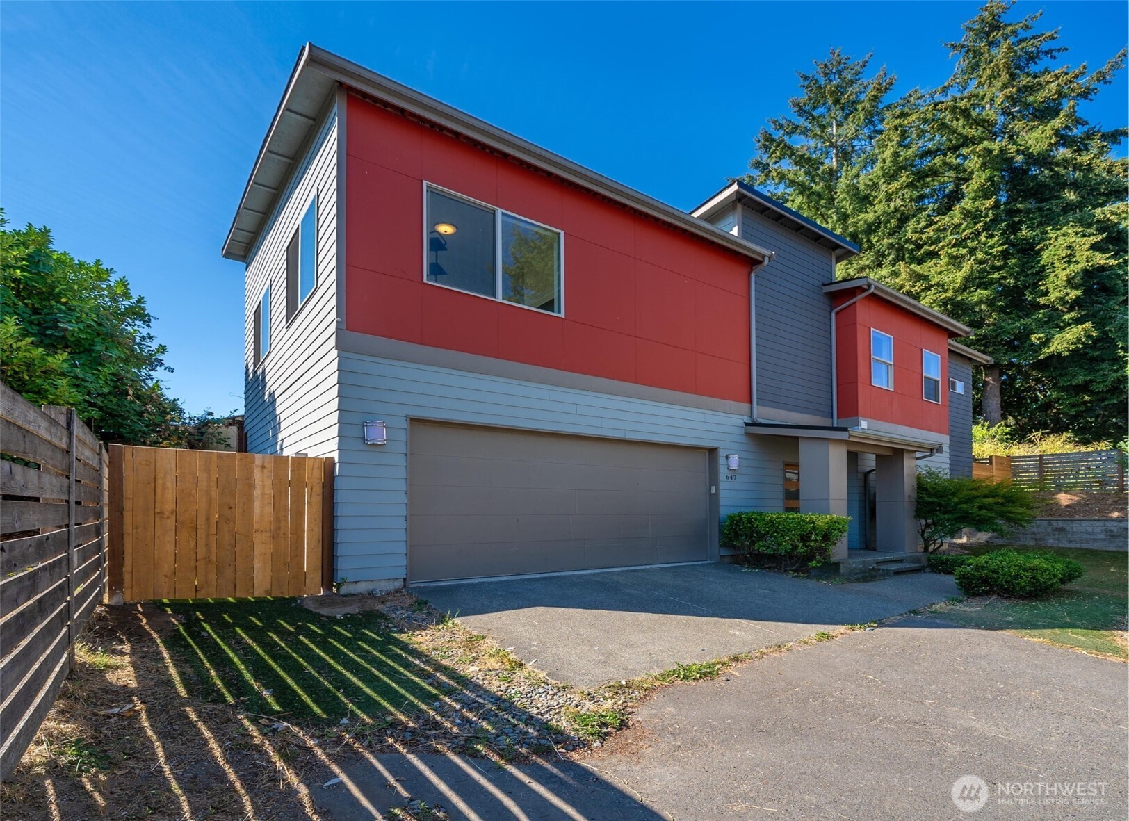 Located just steps from Moshier Sports Park & Art Center, this light-filled modern 2-story home offers 2,340 SqFt of thoughtfully designed living space. Freshly updated with brand-new interior paint, new carpet, stylish LVP flooring, and impressive 10-ft ceilings on both levels. Abundant windows throughout the home fill it with natural light.    The Main Level features a well-appointed Kitchen with a center island, stainless steel appliances, sleek cabinetry, and plenty of workspace. The open-concept layout flows seamlessly into the Dining and Living Rooms, highlighted by a cozy modern gas fireplace, plus a spacious powder room.    The Upper Level: extra-wide stairs lead to the generous Primary Suite featuring a private 5-piece Bath and Walk-In Closet, along with additional comfortable living spaces.    Outside: enjoy a low-maintenance, fully fenced backyard, perfect for relaxing or entertaining.    Conveniently located near Highline High School, Safeway, Fred Meyer, Downtown Burien shops and restaurants, the library, Town Square, and the transit center. Enjoy quick access to Seahurst Park and its waterfront, Sea-Tac Airport, Westfield Southcenter, Downtown Seattle, and I-5 for an easy commute.