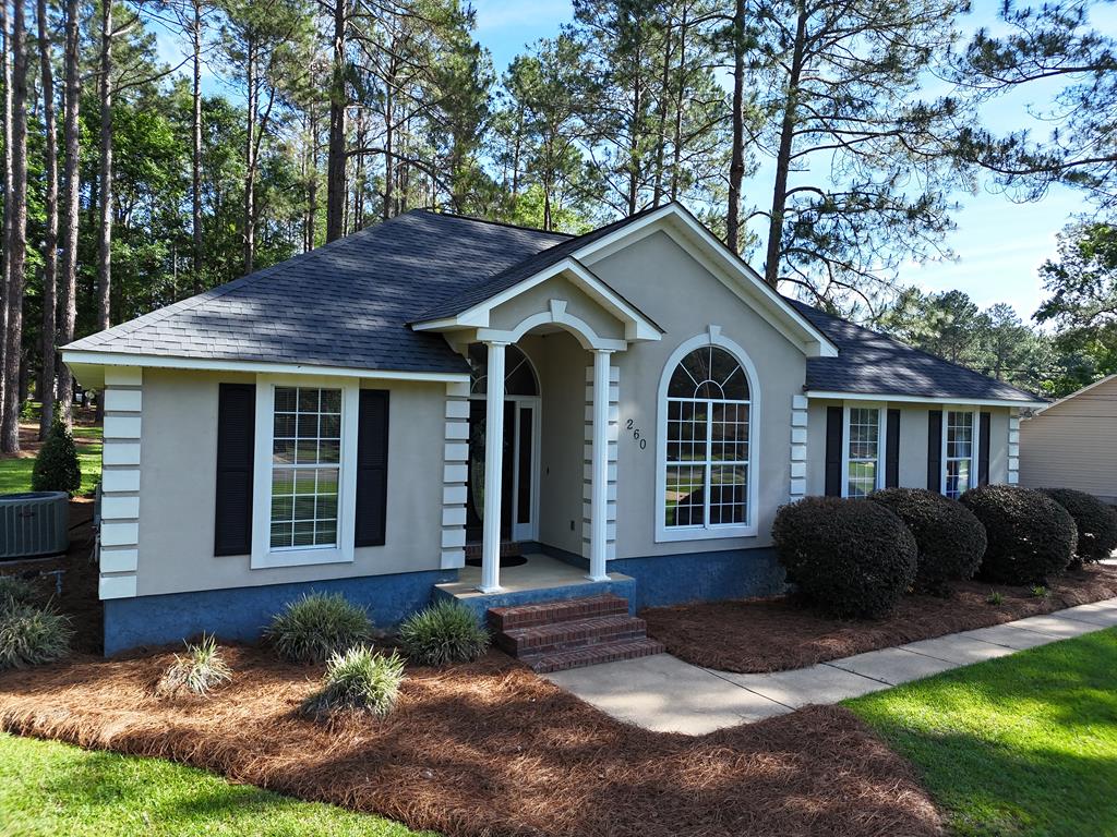 Nicely maintained 3-bedroom, 2-bath home with new professional paint job. Excellent opportunity to live in Ivy Hill Subdivision which is conveniently located off Summer Hill Road with quick access to Thomasville's shopping and amenities. The open living and dining area creates a comfortable gathering space, while the split floor plan offers a very functional layout. An ample sized kitchen with breakfast area or home office area. Private backyard features a deck perfect for entertaining. Additional highlights include an in-ground sprinkler system and a wired, permanent storage building with roll-up door plus extra covered parking for equipment, sparecar or toys. Professionally landscaped yard. Move-in ready. Click here for virtual tour: https://my.matterport.com/show/?m=63N6hLsZg4z&mls=1