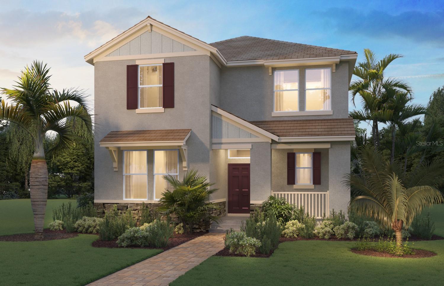 Under Construction. Waterleigh presents the Clearden. This two-story all concrete block construction single-family home features 4 bedrooms and 3.5 bathrooms optimizing living space with an open concept feel. A beautiful porch welcomes you to this home, as you enter the foyer, you’ll find a bedroom and downstairs powder room. The well-appointed kitchen overlooking the great room, dining room, and oversized outdoor lanai. The kitchen features quartz countertops, stainless steel appliances, spacious walk-in pantry and an island with bar seating. As we head up to the second floor, we are greeted with a loft area and all three bedrooms. Bedroom one is located just off the loft space and includes a spacious walk-in closet as well as ensuite bathroom with double vanity and separate toilet area. Two additional bedrooms share a second upstairs bathroom and linen closet for extra storage. Your laundry room is located on the second floor for convenience.  Like all homes in Waterleigh, the Clearden includes a Home is Connected smart home technology package which allows you to control your home with your smart device while near or away. *Photos are of similar model but not that of exact house. Pictures, photographs, colors, features, and sizes are for illustration purposes only and will vary from the homes as built. Home and community information including pricing, included features, terms, availability and amenities are subject to change and prior sale at any time without notice or obligation. Please note that no representations or warranties are made regarding school districts or school assignments; you should conduct your own investigation regarding current and future schools and school boundaries.*