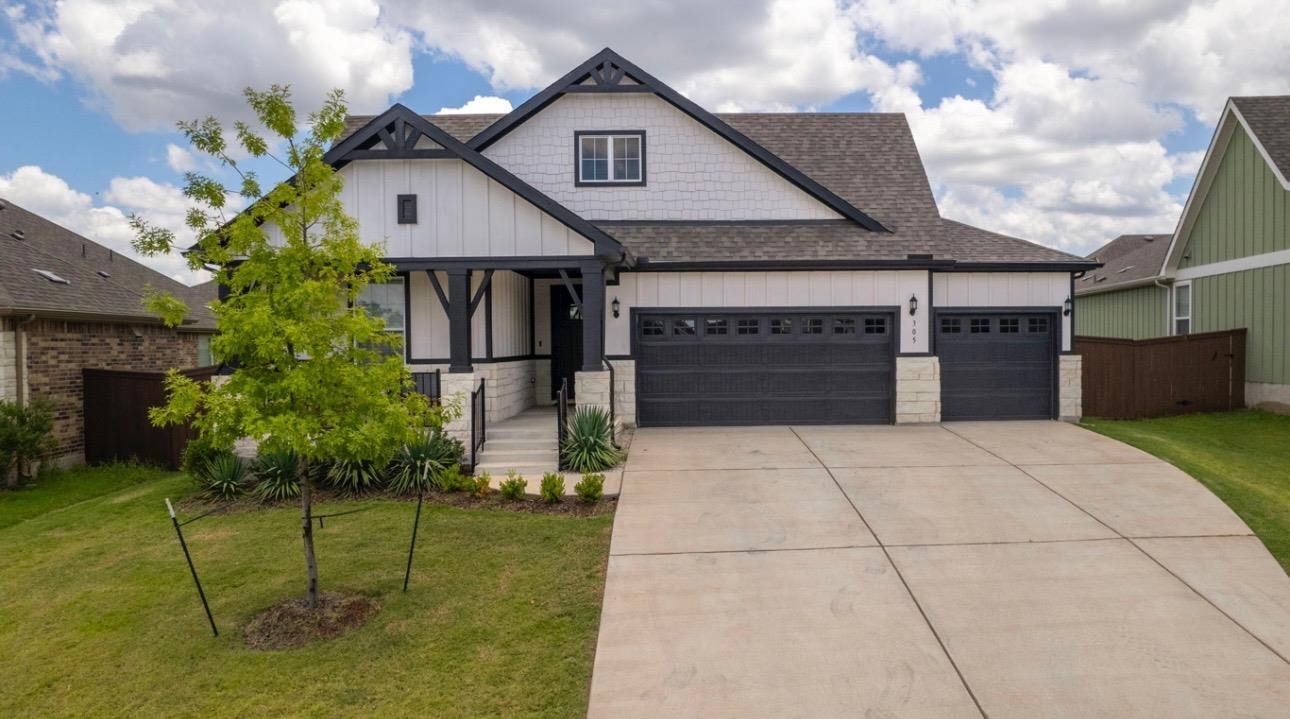 Welcome to 305 Fiddle Neck Road, a stunning home located in the highly sought-after Gregg Ranch community just outside Marble Falls. Built in 2022, this three-bedroom, two-bath beauty showcases thoughtful upgrades including elegant tray ceilings, upgraded cabinetry, and custom blinds. Set on one of the neighborhood’s larger lots at 0.19 acres, the property offers extra space to relax or entertain. The oversized three-car garage provides ample room for vehicles, toys, or storage. All of this is just a short drive from Bee Cave and Austin, giving you the perfect balance of Hill Country charm and city convenience. Don’t miss the opportunity to make this upgraded gem your new home!