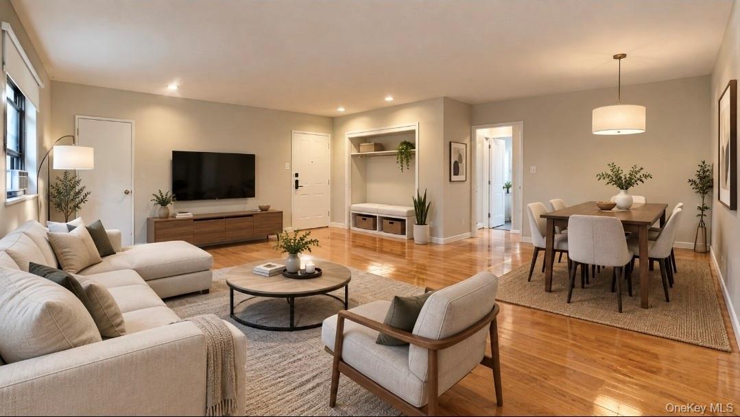 Rare Upper-Level 2BR with High-Ceiling Attic in Desirable Clearview Gardens! This spacious approximately 882 SF home features a renovated kitchen and bathroom, brand-new appliances, and a brand-new washer & dryer. The high-ceiling attic offers exceptional additional storage, complemented by a separate basement storage space.Monthly maintenance is $1,232.52, with current additional charges of $8 for washer, $7.75 for dryer, $9 for dishwasher, and $38 for two A/C units, for a total monthly charge of $1,295.27. Utilities are included in the maintenance, providing excellent value and predictable monthly expenses.Bright, spacious, and move-in ready, this rare Upper-Level residence offers generous living space, exceptional storage, modern updates, and outstanding convenience—a truly special opportunity in Clearview Gardens.