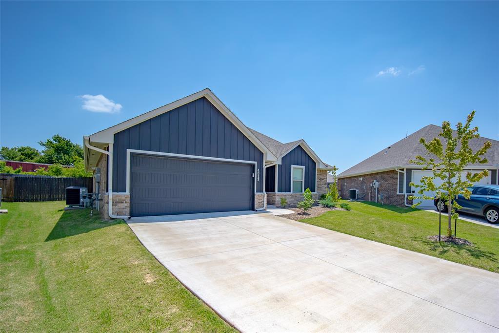 Welcome home to 4013 Lleyton Drive, a stunning 2025 Homes by Taber build located in the highly coveted Cedar Lane community. This Craftsman style home offers 1,565 square feet of single level living space where modern luxury meets everyday functionality. The flexible open concept layout features four spacious bedrooms, including a versatile front room that serves perfectly as a dedicated home office or study. At the heart of the home, the gourmet kitchen boasts built-in gas utilities and sleek finishes, all seamlessly integrated with a modern smart home system. Premium upgrades and safety features elevate this residence above the rest. You will enjoy maximum energy efficiency thanks to a tankless hot water heater, while the newly upgraded full underground sprinkler system keeps your lawn vibrant and green all year long with zero hassle. For ultimate peace of mind, the property also includes a built-in garage floor storm shelter. Beyond your property line, premium community living awaits. Your annual HOA dues unlock incredible neighborhood perks, allowing you to spend hot summer days relaxing at the sparkling neighborhood pool or enjoying sunny afternoons at the community park and playground. Situated in southeast Norman location, this move-in-ready home sits within the top-tier Norman Public Schools district, zoning for Reagan Elementary, Irving Middle, and Norman High School. With easy access to Highway 9 and Classen Blvd, your commute to the University of Oklahoma, local dining, and shopping will be an absolute breeze.