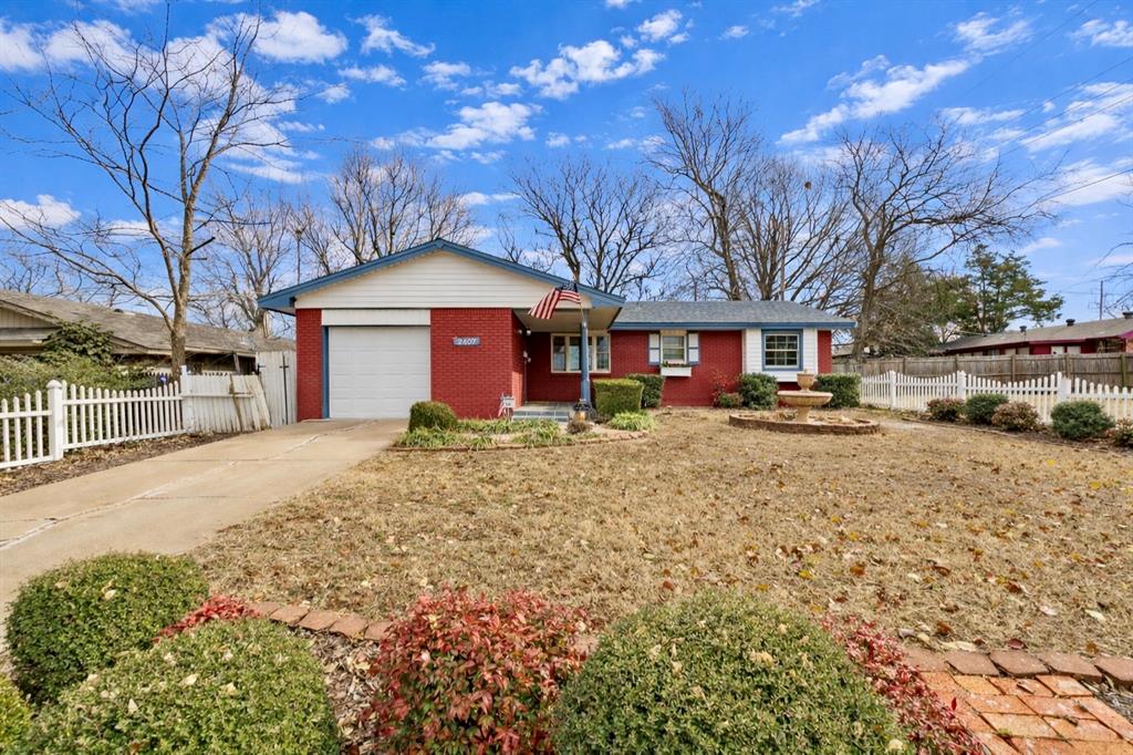 Adorable, updated, and budget-friendly—this charming cottage-style ranch at 2407 Kiowa Way truly checks all the boxes! This well-maintained home offers numerous thoughtful updates, including a newer roof, premium windows, updated HVAC and water heater, electrical updates, new siding and fascia, fresh interior and exterior paint, a newer garage door, and more—providing peace of mind, low-maintenance living, and move-in readiness at an approachable price point.Enjoy a convenient Norman location close to the OU campus, shopping, dining, and everyday essentials. The spacious one-car garage features washer/dryer hookups and a built-in workbench, making it ideal for storage, hobbies, or weekend projects. Out back, you’ll find a quaint yet roomy backyard perfect for entertaining, relaxing, pets, or enjoying Oklahoma evenings, while the classic white picket fence in the front yard adds undeniable curb appeal and charm.Move-in ready, full of character, and easy to love—this is a rare find for buyers looking to stay under $200K without sacrificing style or updates. Don’t miss it!
