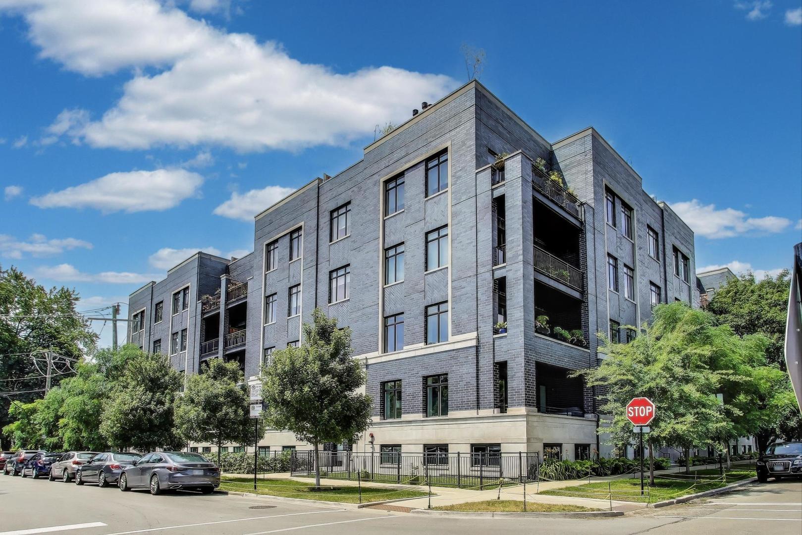 New Construction from 2020, This stunning 2-bedroom, 2-bath condo offers modern luxury and unbeatable convenience in one of Chicago's most vibrant Andersonville neighborhood. Located in a boutique elevator building, the home features an open-concept layout that seamlessly blends kitchen, dining, and living spaces-perfect for entertaining or relaxing in style.    The expansive living room is anchored by a cozy gas fireplace and opens to a private east-facing balcony, ideal for morning coffee or evening wind-downs. The chef's kitchen impresses with floor-to-ceiling custom cabinetry, quartz countertops, a generous waterfall island, and sleek stainless steel appliances.    Retreat to the oversized primary suite, complete with a walk-in closet and a spa-inspired bath featuring heated floors and a luxurious steam shower. Additional highlights include heated garage parking, abundant closet space, in-unit laundry, and soundproof concrete floors between units for added privacy.    The building is equipped with a high-tech intercom system, sprinkler system, and bike storage. Step outside to a charming park and the beautifully landscaped grounds of Rosehill Cemetery. You're just one block from the new Metra Station and a short stroll to Andersonville's iconic shops, restaurants, and tree-lined streets.    Don't miss this opportunity to live in one of Chicago's most beloved neighborhoods-where community charm meets modern comfort.
