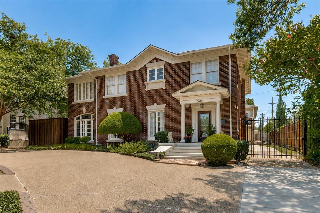 MULTIPLE OFFERS RECEIVED. SUBMIT YOUR HIGHEST AND BEST OFFER BY 5PM 9-13-2026. Located in Junius Heights, Dallas’ largest historic district, this stately 104-year-old residence offers the character and craftsmanship buyers love about a historic property—without the daunting restoration project. The entry features the home’s beautiful original staircase, along with many of the architectural details that have been preserved throughout, including original wood floors, leaded and stained glass, French doors and substantial millwork. Floors in the kitchen, breakfast room and living room have been refinished. French chandeliers brought to the home by the current owners complement the architecture, while three living areas provide flexible space. The freshly renovated, light-filled chef's kitchen features crisp white cabinetry, a generous island, walk-in pantry and eat-in banquette. A reclaimed side porch serves as a home office. Upstairs are four bedrooms with fantastic closets and two full baths. A jewel-box powder bath beneath the back staircase pairs marble tile floors with beautiful wallpaper. Especially important in a home of this age, all of the major infrastructure has already been addressed. HVAC systems, water heaters, plumbing and electrical have been replaced and updated. French doors open to a spectacular private oasis with a covered porch, patio, lawn and saltwater, heated sport pool with water features and hot tub. Set on nearly one-third acre, the fully fenced property with electric gate offers privacy and amazing outdoor space. An additional 852 SF of guest quarters with a full kitchen provides flexibility for guests or potential income-producing use. A true four-car garage with both alley and Gaston access is another rare and practical feature. Close to Baylor Medical Center and Downtown Dallas, this is a hard-to-find combination of authentic historic character, significant updates, generous grounds and move-in-ready living.