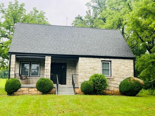 Beautiful granite home on 51 acres in Ararat, VA.  A wood fence and gate provide security from the entrance onto the estate. The home sits on a hill back off the road making it even more of a treasure. This home was tastefully remodeled with 4 bedrooms, 2 baths, living room, den, kitchen, unfinished basement, and storage building.  The land is open and wooded with a cemetery as well.
