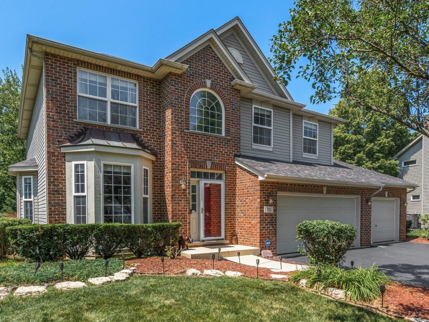 Tucked off the main streets of Deerpath Creek on a cul de sac that should be renamed 'Friendly Ct.', you will discover a 4 bedroom home with a finished basement, 3 car garage, a loft, 3 full &1 half bathroom and a backyard like no other! This unique, private, fenced yard is lined with 25 various pine trees! "Beautiful", does not describe this oasis. The paver patio is perfectly placed between 2 mature trees that provide just the right amount of shade. Inside this almost 2,800sf home you will find crown molding in almost every room, a 1st floor office with a real wood floor, a brick fireplace and a 1st floor laundry. In the last 5 years the owner has updated the home with a new roof, new A/C, a new matching suite of GE Adora appliances, new rubbed bronze hardware and even a new garbage disposal! The furnace and humidifier were both new in 2014 and are not even 1/2 way through their lives. The kitchen has granite counters, an island with extra seating, a corner window over the sink and so much storage space! The planning desk makes the perfect spot for all the extras! The finished basement was creatively finished. There is a Rec Room, a Bonus Area that is currently being used for watching tv and a Game Area next to the Bar. If you look at the wall, you will notice a bump out edge. This was intentionally designed so it can easily be converted to a bedroom by adding just one wall. This wall would enclose the full bathroom, create a private bedroom and the storage room can become the walk-in closet! So many options! The 4 bedrooms upstairs include the master suite with its full bathroom & walk in closet. There is also an open loft that overlooks the 2 story foyer. This home is just down the street from the neighborhood elementary, the splash pad, sled hill and soccer fields. There is a nature preserve with walking paths and if you hop on your bike you are a short ride away from the quaint downtown area of Oswego. There you will discover festivals, the Farmers Market, restaurants, shops and the Fox River with parks and a path. Welcome to 211 Cambridge Ct. - Where 'friendly' meets 'practical' making this your perfect next home! WELCOME!