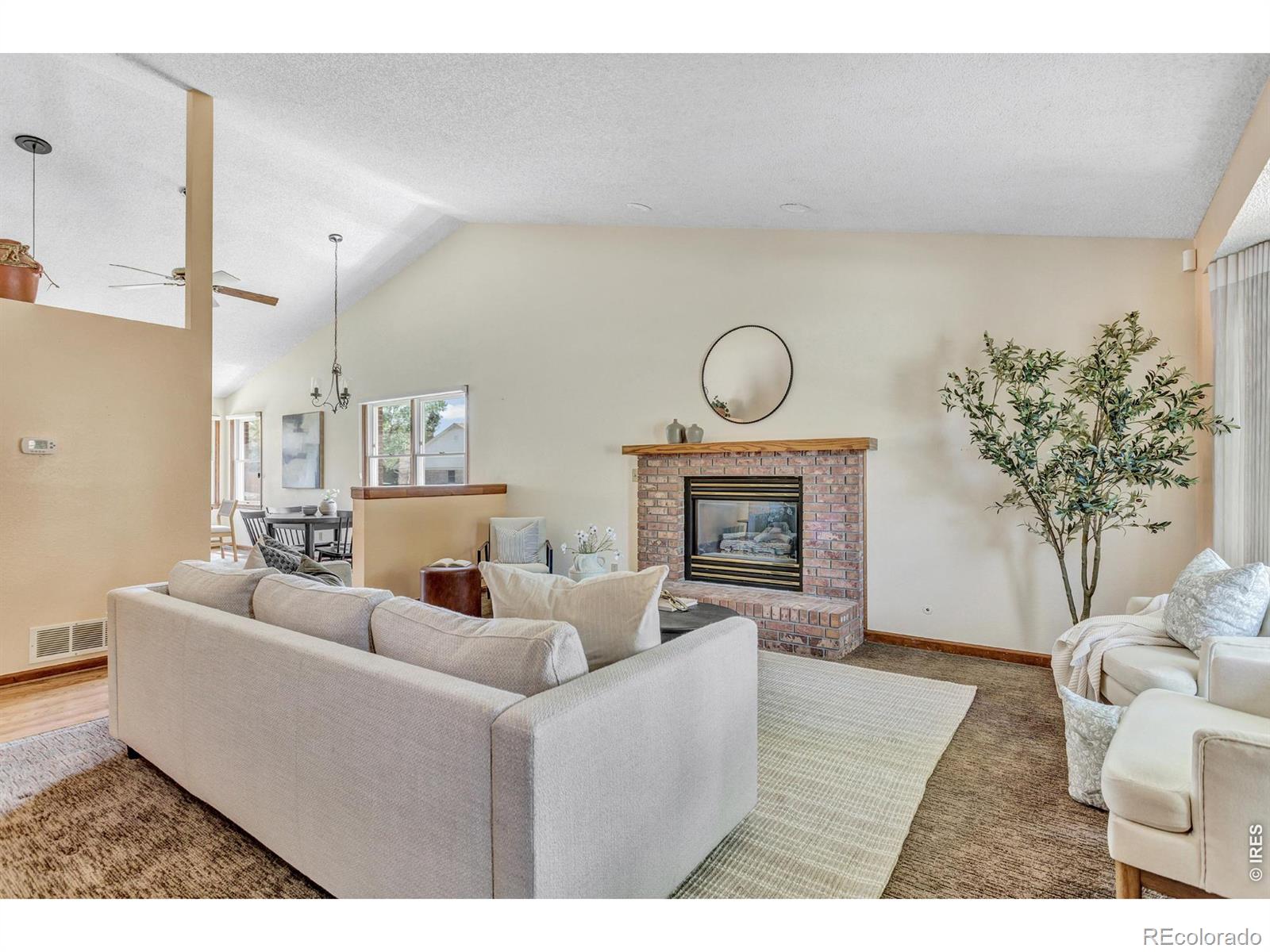 [Seller will provide a $10,000 credit to buyer to go towards buyer's interest rate buydown, or closing costs or for updates] Solid Brick (Bill Wall) Ranch Style Home with major systems addressed and room for cosmetic personalization. This home has No HOA and sits on a corner lot with an RV parking space and a finished basement in the peaceful Eastlake Village. This home has a Newer Roof (3 years), a newerWater Heater (1 year), and has low taxes. The cozy living room features vaulted ceilings, a gas fireplace (with a blower), and a bay window. The chef's kitchen which has an eating-area/breakfast-nook (with a built-in-bookshelf) has newer stainless-steel appliances (2 years), plenty of cabinets that have roll out shelves, and a lazy Susan that has extensions. The formal dining room leads to the spacious backyard. The large master bedroom can easily fit a king bedroom set plus a reading chair/couch; It has a walk-in closet and a 4-pc bath that includes a Jacuzzi. One additional bedroom, an updated 3/4 hall bathroom, and a laundry room completes the main floor tour. The finished basement features a large family room, a bedroom that has a hobby area/bench, a 3/4 bathroom, and a storage room. The beautiful backyard, complete with a lawn and a large concrete patio (which has a retractable awning), provides a tranquil outdoor retreat. Just a short walk to Eastlake Village amenities: tennis courts and a playground, pavilions, fishing pier, and scenic walking trails of East LakeShore Park. [3D Virtual Tour Link https://youtu.be/OBD8WBK_n7Y] [Interactive-Floor-Plan Tour Linkhttps://visithome.ai/hFYRoxhMmn2WFKyYSHX74p?mu=ft&t=1786134701]