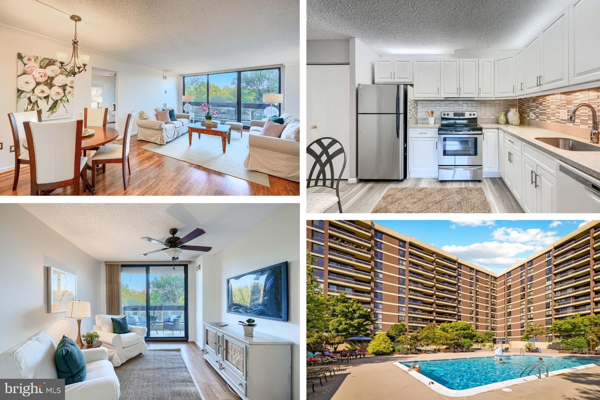 Come visit this freshly painted condominium home with two bedrooms, two updated baths and a separate den/tv room. A lovely, updated kitchen with stainless steel appliances and a tile back-lit backsplash. Wow. Luxury Vinyl Flooring throughout, replaced sliders, and a sweet  view from your east-facing balcony. Enjoy a re-designed shower in the primary ensuite bath, along with a newer vanity and newer flooring. This home is also equipt with a full-size front loading stacking washer/dryer combo, assigned deeded parking space, and storage locker. Condo fee: $1403.01 per month – includes heat, hot water, central A/C, building maintenance & more (excludes Wi-Fi and cable). Winthrop House amenities: 24/7 doorman & concierge, on-site maintenance & property manager, outdoor pool & fitness center, sauna, meeting/party room, guest suite for visitors, and then location, location, location! Just a short walk to Johns Hopkins University, the Baltimore Museum of Art, Gertrude’s Restaurant, Sherwood Gardens, and countless local cafes, shops, and amenities. Don’t miss this rare opportunity to live in one of Baltimore’s most convenient and charming neighborhoods—with all the perks of a full-service building. This building is renowned for being well-managed with high reserve funds. The balconies are resurfaced and refurbished. The roof and elevators were recently replaced here. There is no anticipated special assessment. Ask the listing agent about this fantastic building. His Mom lives here! Love living here!
