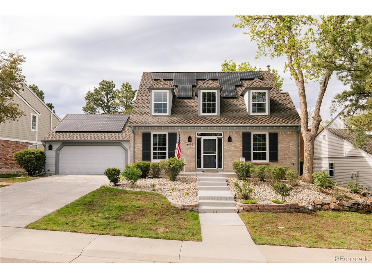 Welcome home to this renovated and reimagined residence situated on a sizeable cul-de-sac lot in sought-after Governors Ranch. New LVP flooring, fresh interior paint, new carpet, and abundant natural light seamlessly tie together the main living spaces. Home cooks will love the well-appointed kitchen, featuring an oversized center island, granite counters, a stainless steel appliance suite, and ample cabinetry. Upstairs, the private living quarters include two generously sized secondary bedrooms and the primary suite. This serene retreat is complete with a walk-in closet and an updated 4-piece spa-like bath. Descend to the finished basement, complete with an exterior entry - ideal for an income property or mother-in-law suite. The second primary suite features a grand 5-piece bath. Additional features of this turnkey residence include paid-off solar panels, an attached 2-car garage, and an entertainer's backyard, complete with mature trees and professional landscaping. Governors Ranch is known for its welcoming feel, access to green belts, trails, tennis courts, a community pool and clubhouse, and top-rated Jefferson County schools, making it a place where neighbors linger and homes are truly enjoyed.