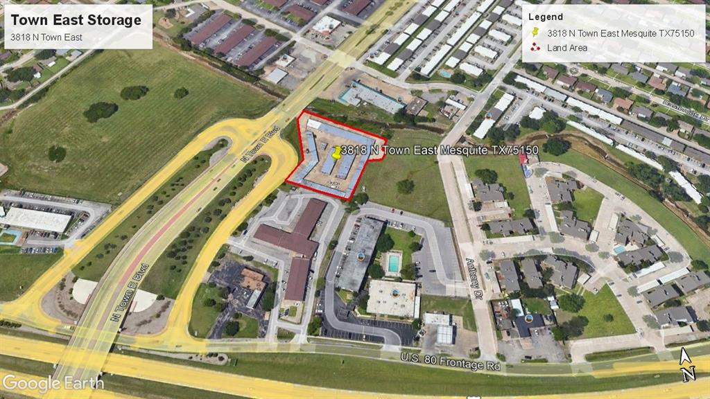 Here is your opportunity to purchase two storage facilities and businesses with a total of 273 units in Mesquite and Balch Springs as a package deal. 3818 N Town East & 12504 Quail Balch Springs. Approximately 7 miles apart.  The Prime Mesquite location has a total of 200 units, an office, and an apartment. Balch Springs has a total of 73 Units. Both are currently run from the Mesquite Office. All information is deemed reliable, but not guaranteed.  Land size in Mesquite is 1.913 acres, and in Quail it is .60 acres. Mesquite has (21) 5x5, (15) 15x10, (2) 8x10, (71) 10x10, (62) 10x15, & (29) 10 x 20 units. Balch Springs has (36) 5x10, (22) 10x10, (10) 10x 20 & (5) 20x20 units. Text or email for rent roll. Gross 24-27K monthly.