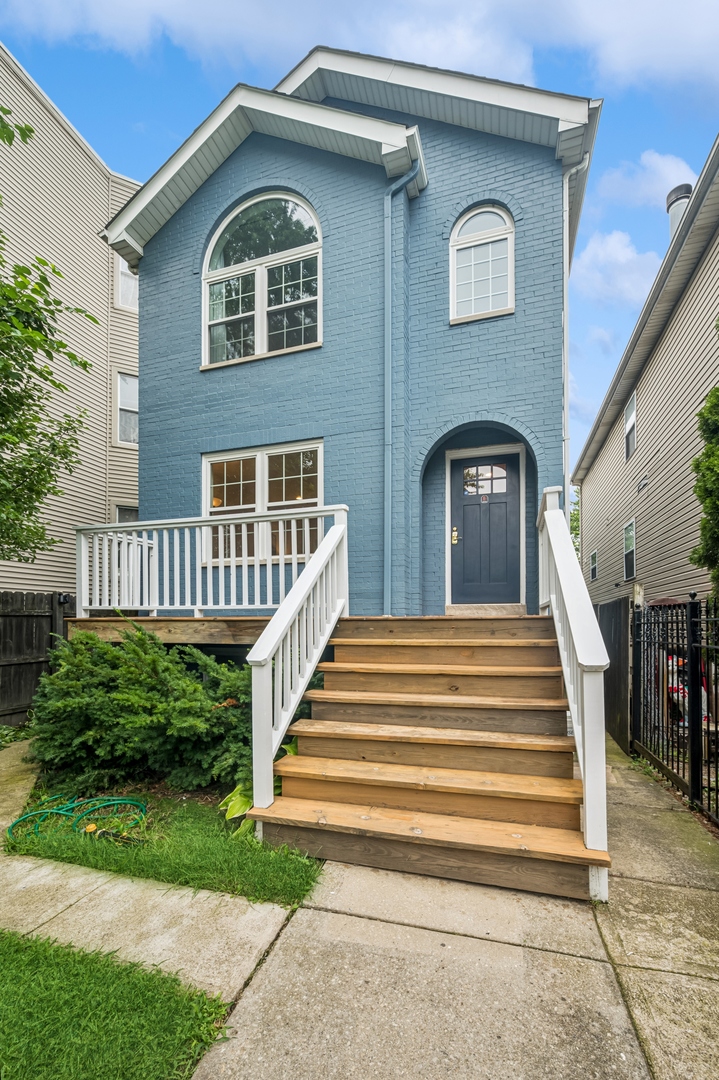 Nestled on a quiet, tree-lined street in the heart of Logan Square, this stunning 4-bedroom, 2.5-bath single-family home sits on an OVERSIZED 177-foot lot - a rare find offering exceptional indoor-outdoor living. Boasting a thoughtfully designed, highly functional layout, the home is flooded with natural light through oversized windows and features sleek, modern finishes throughout. The expansive outdoor space is a true highlight, including a multi-level deck, a charming THREE SEASONS room, and ample room for entertaining or relaxing in privacy. Recent updates include a newly replaced roof over the three seasons room, refinished deck flooring, and a new exterior door - enhancing both comfort and curb appeal. The chef's kitchen is as beautiful as it is functional, showcasing flat-panel cabinetry, a complete Bosch stainless steel appliance package, quartz countertops, a generous island with seating, and a designated coffee nook with additional storage and appliance garage. Upstairs, you'll find three sunlit bedrooms on one level, including a spacious bathroom with a double vanity and contemporary finishes.The fully finished lower level offers exceptional versatility with a large family room, home gym, fourth bedroom, stylish half bath, and a well-appointed laundry area with built-in storage. Located just 1 block from the Bloomingdale commuter walkway, famously known as the 606 trail, very ideal for bike riding, dog walking etc. and Logan Square's most beloved spots - including Damn Fine Coffee, Giant, Scofflaw, The Moonlighter, Lula Cafe, Outside Voices, and more. You're also within walking distance to the popular Logan Square Farmers Market, Palmer Square Park, and only one mile from the Logan Square Blue Line station. Don't miss out on this incredible home on an incredible lot!