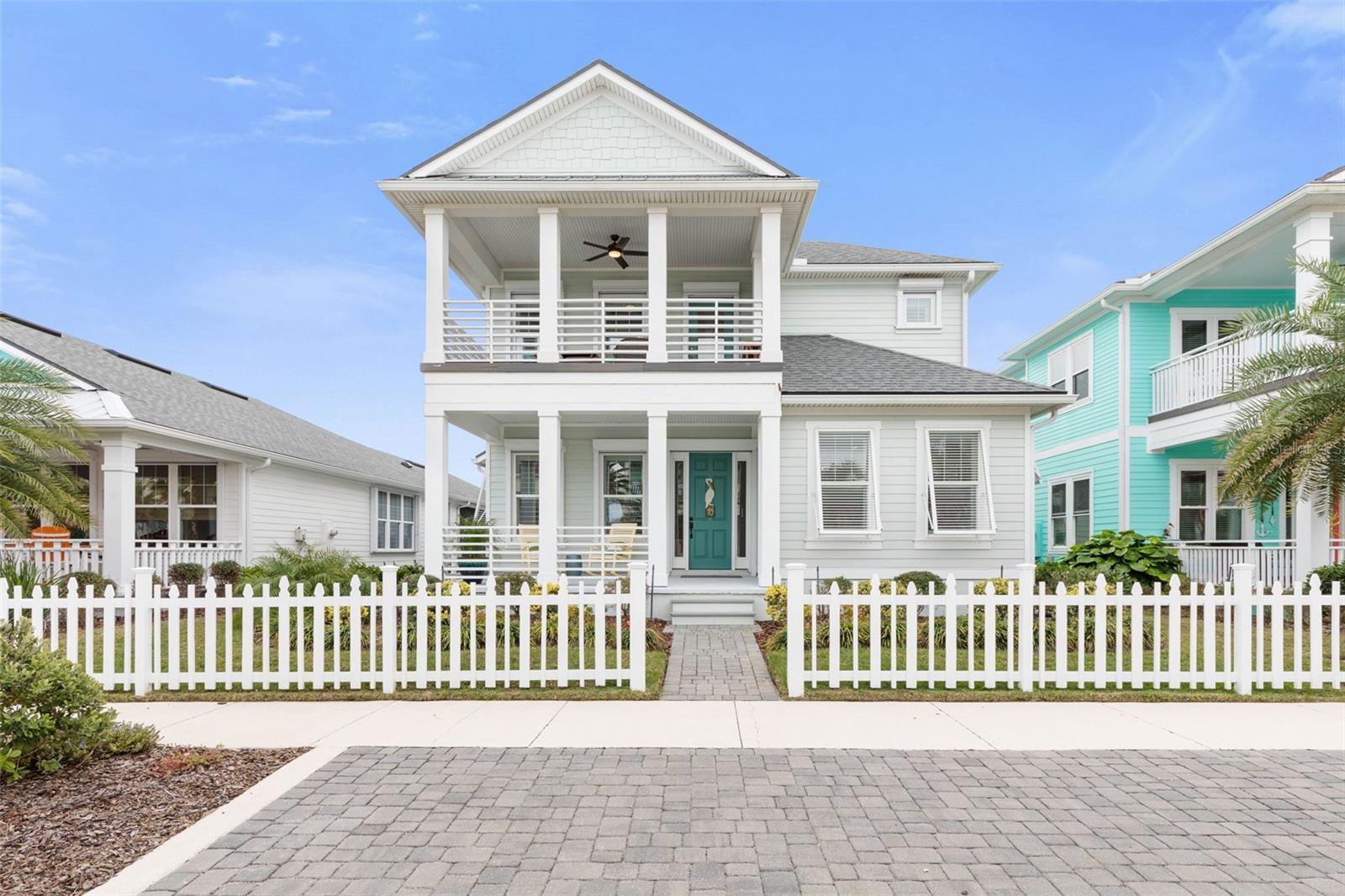 Beach Haven coastal living with private beach access, resort-style communityamenities and two primary suites.Built in 2019 and beautifully maintained, this 4-bedroom, 3-bath two-story homeoffers approximately 2,337 square feet of thoughtfully designed living space.Wood-plank porcelain tile and plantation shutters run throughout, and 10’ ceilingslift an open floor plan that flows from living to dining to kitchen.The kitchen is made for gathering, with a large island, quartz countertops,stainless appliances and double ovens. Ceiling-height cabinets with glass-accentuppers and a walk-in pantry provide abundant storage. Also on the main level are aspacious laundry room and a double-vanity bath shared by two bedrooms. Theserooms could also serve as a home office, craft room or flexible guest space.Through double doors on the opposite side of the hall, the first-floor primary suiteoffers a tray ceiling, a large walk-in closet and a spa-inspired bath. A freestandingoval tub sits beneath a dimmable bubble chandelier, ready for a long soak.Upstairs, a second owner’s suite has its own tray ceiling, walk-in closet and a bathwith a large walk-in shower. The custom driftwood-finish queen bed and mirroreddresser are built into a freestanding shiplap wall. The layout adapts easily to aplayroom, family room or media room.Florida outdoor living is well covered, with first- and second-floor porches, ascreened lanai and a fenced backyard with tropical plant accents. Remote-controlled storm shutters and Bahama shutters add convenient protection insevere weather, and stem wall construction with Hardie board siding adds lastingpeace of mind.Beach Haven residents enjoy dedicated private beach access, a community pooland cabana, and walking trails around a lake with a pedestrian bridge. Coastallandscaping carries through the neighborhood, and a full calendar of communityevents and social clubs keeps the lifestyle lively.Space, flexibility, outdoor living and sought-after amenities all come together inthis coastal setting. Come discover your hidden treasure.Highlights: 4 bedrooms • 3 full baths, including 2 primary suites with private baths• 2,337± sq. ft. • Built 2019 • Two-story • Central vac with Hide-a-Hose andkitchen sweep inlet • Plantation shutters • Remote-controlled storm shutters •Screened lanai plus 2 porches • Fenced backyard • Private beach access •Community pool • Lake trails and pedestrian bridge Buyer To Verify Measurements.