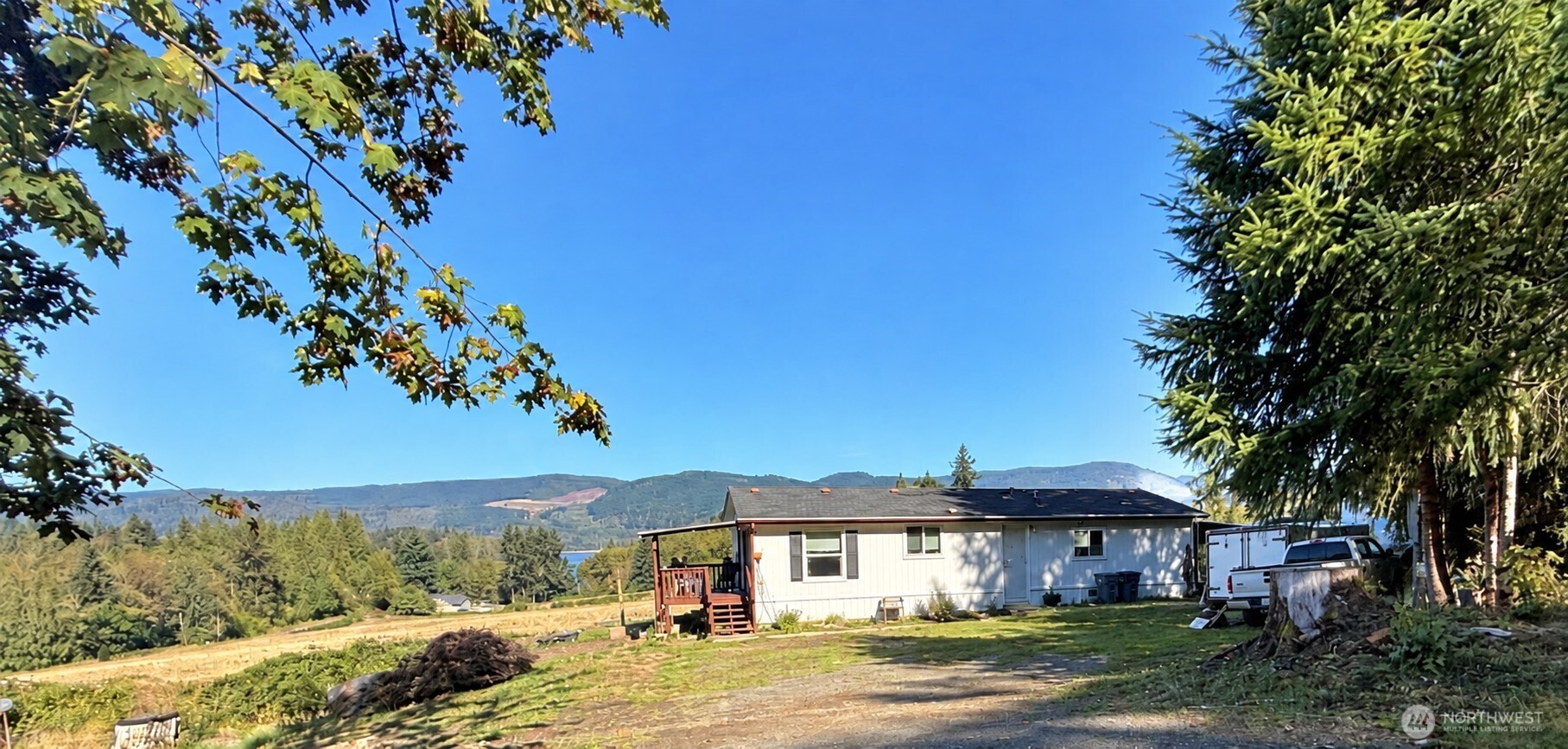 Enjoy peaceful country living on 3 partially fenced acres near Swofford Pond! This 1,404 sq ft home offers 2 bedrooms, an office/den and 2 bathrooms including an accessible bath with a walk in tub. Relax on the covered deck and take in the beautiful surrounding views. Less than 15 minutes to Mossyrock for schools, doctor's office, shopping, restaurants and other local amenities. A spacious 1,728 sq ft shop provides plenty of room for vehicles, projects, storage or hobbies. A great property with room to spread out and enjoy the outdoors!