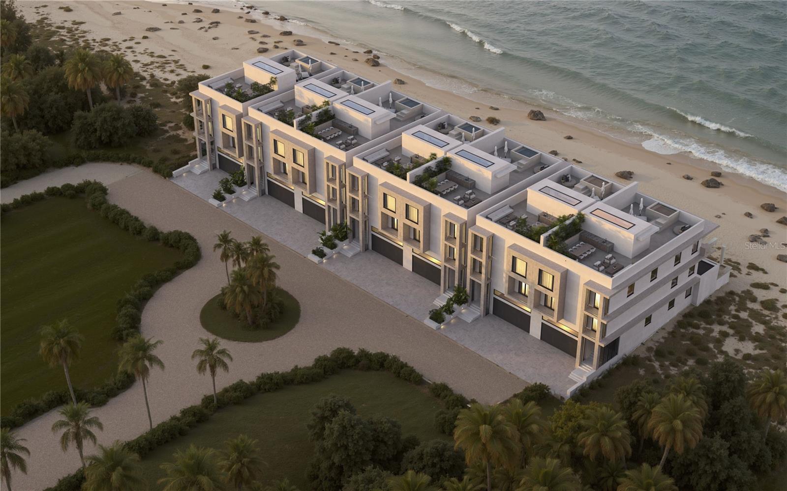 Under Construction. Direct Oceanfront Living - Brand-New Construction Nestled along the pristine Atlantic shoreline, Coquina Beach Villas offers an ultra-exclusive enclave of just 13 brand-new, five-level oceanfront residences. Positioned directly on the shore, these homes put you so close to the water that you can see the golden sand and hear the soothing crash of the ocean waves right from your terrace. Masterfully designed by top waterfront specialists, these luxury residences seamlessly blend contemporary sophistication with timeless coastal charm, offering a private elevator servicing every floor and forever-preserved natural views bordering the 425-acre Washington Oaks Gardens State Park to the south.  The home’s vertical floor plan has been thoughtfully engineered for optimal flow and effortless luxury living. Level 1 opens with a two-car garage complete with dedicated storage and direct entry to your private residential elevator and staircase.  Level 2 serves as the main living domain, boasting dramatic 20-foot ceilings, floor-to-ceiling hurricane-impact sliders, and a gourmet chef’s kitchen equipped with a jumbo slab island, double ovens, and a gas range. This main living area transitions directly to an oceanfront outdoor terrace featuring a private swimming pool, summer kitchen, and outdoor fireplace with direct access down to the beach.  Designed for optimal comfort and privacy, Level 3 features two guest bedroom ensuites, gallery space, and private balconies framing sweeping water views. Level 4 is entirely dedicated to the primary suite sanctuary, creating an incredible sense of scale and privacy with panoramic Atlantic views and a personal balcony.  Topping off the residence on Level 5 is an expansive 1,600+ square foot private rooftop terrace ready to be transformed into your custom open-air sanctuary or ultimate entertainment lounge. Every level is crafted for elevated indoor-outdoor living, featuring dual-aspect East-facing oceanfront balconies and West-facing balconies to capture both sunrise water views and vibrant coastal sunsets.  Buyers also have a rare opportunity to personalize high-end finishes and selections for a limited time. Call today for a tour!