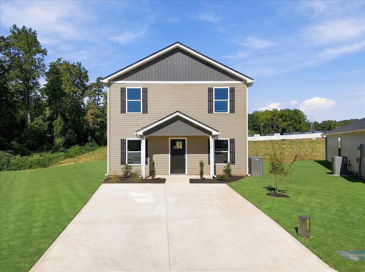 New construction home built by local builder in Inman! The Branson Plan is a two story home and offers 1293 sqft with 3 bedrooms and 2.5 baths. Other features include Luxury vinyl plank flooring, fully sodded yard, and more. 10 year warranty included with 30 year architectural roof. Built with quality craftsmanship, this new construction home combines comfort, efficiency, and value. Conveniently located in the Stones throw community with easy access to shopping, dining, schools, etc. Ask about $7500 builder incentive. Must see!