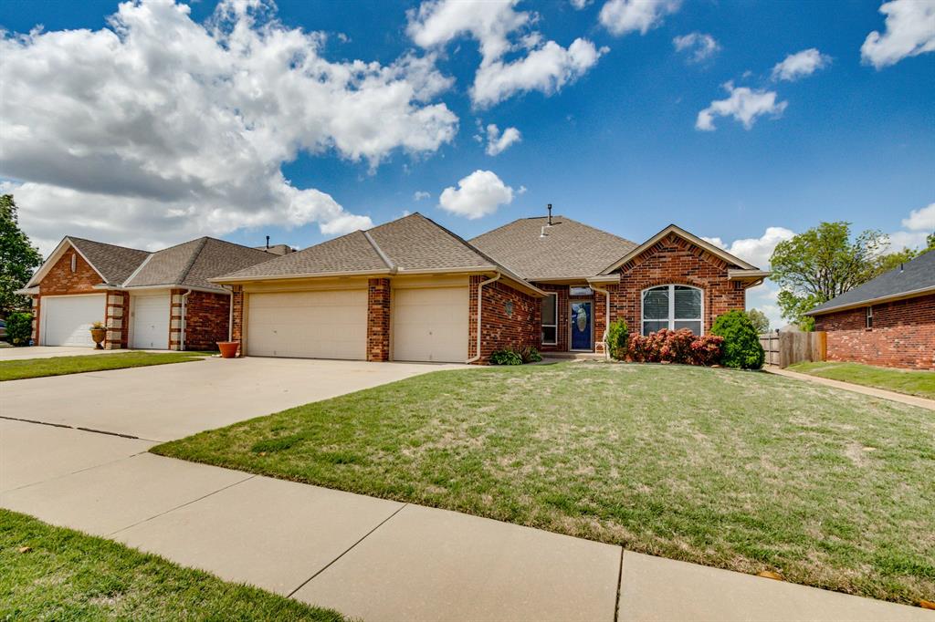 Don't miss this charming 4-bedroom, 2-bathroom home that checks every box! From the moment you walk in, you'll love the thoughtful layout and the warmth of hardwood floors flowing through the living room and formal dining area. There's plenty of room to spread out, and with a 3-car garage and generous storage throughout, you'll never run out of space. Freshly painted and move-in ready, the home feels bright and welcoming from top to bottom. Step outside to the beautiful patio and look out into your backyard with mature trees — your new favorite spot for morning coffee, weekend cookouts, or simply unwinding at the end of the day. Located in Putnam City Schools, this one is priced to move — schedule your showing before it's gone!