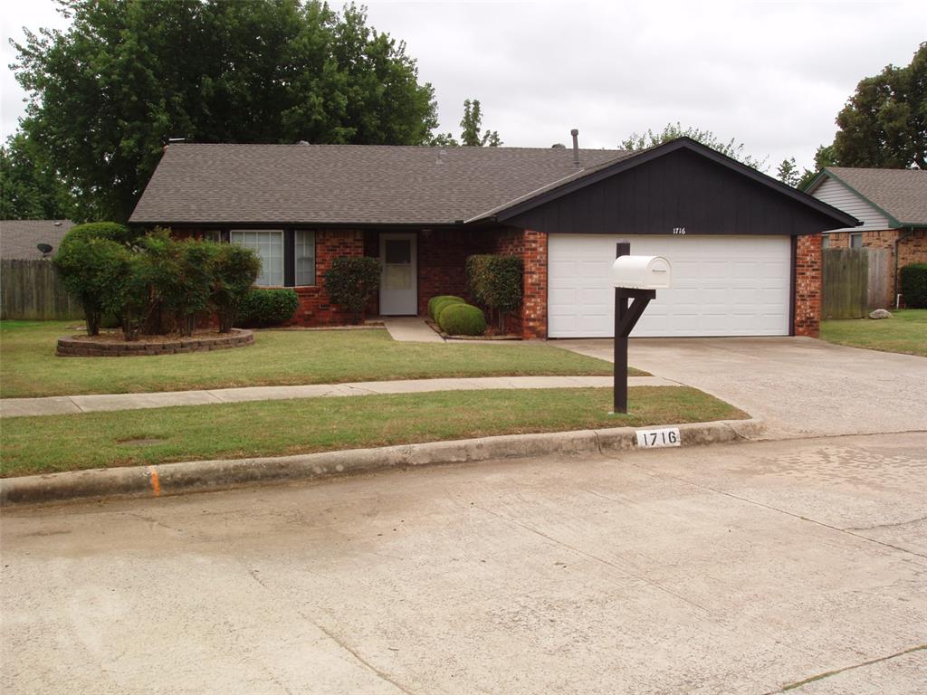 This beautiful brick home is located on a cul-de-sac on the NE side of Norman. It has 3 bedrooms, 2 full baths, 2 living areas and a 2-car garage. It is fenced, has a back patio and is conveniently located to shopping, dining and The University of Oklahoma. Both baths recently updated with all new fixtures and file work; large kitchen with granite countertops and new tile backsplash. New carpet and floor tile throughout. Great neighbors, quiet, secure neighborhood! Sidewalks and neighborhood elementary school makes it the perfect family home.