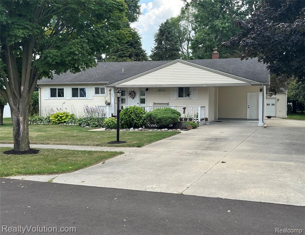 Meticulously maintained 3-bedroom, 2 bath ranch that sits on over a quarter of an acre. This cute ranch has so much curb appeal with a front deck, mature- low maintenance landscape, and a large backyard. The long driveway offers a carport that can be easily converted to a garage and leads back to heated pole barn that has multiple uses. There is plenty of parking and room for outdoor gatherings. Inside is so welcoming adorned with refinished hardwood floors, lots of natural light windows, and a great layout. The home is equipped with smart home technology that connects your home to your phone. The home also offers more living space with a finished basement that has a bar and a full bathroom. Location is everything. The dead-end paved road makes for low traffic and more privacy.  You will be within walking distance to all Downtown Imlay City has to offer. and is a stone's throw from Imlay city schools.
Seller is leaving all AC window units, dehumidifiers, and large snow blower.
