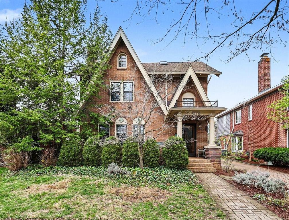 On one of the most desirable streets on the westside of Ann Arbor, sits this charming brick Tudor home ready for new owners! With hardwood floors and loads of original charm throughout, the first floor features a double entry foyer with coat closet, spacious living room with fireplace, large formal dining room, den with built-in shelving (which could be used as a first-floor bedroom), and a first-floor full bathroom with walk-in shower. The recently updated kitchen has sleek modern cabinetry, floating shelves, stainless steel appliances, quartz countertops, cork flooring, and shiplap ceiling, plus a built-in bench and hooks off the back entryway. Upstairs offers 4 bedrooms, the second full bath, and a walk-up third floor attic with future potential living space! The exterior features a partially covered front porch, covered back entryway, brick paver driveway, 2-car detached garage, and cozy backyard. Within a short walk to Eberwhite Elementary, Slauson Middle School, anddowntown Ann Arbor, this location is hard to beat! Recent updates include full kitchen remodel in 2024, new refrigerator and dishwasher (2024), and new furnace & A/C (2020). HERD energy score of 3. Download report at www.a2gov.org