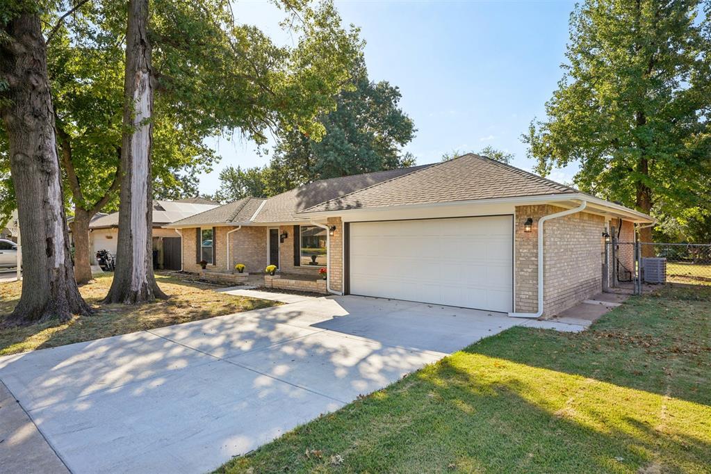 This beautifully renovated South OKC home has been updated from top to bottom with care and attention to detail. Every upgrade was made with quality in mind, giving buyers peace of mind for years to come. Step inside to find fresh paint, new flooring throughout, and two comfortable living spaces, including a cozy main living room centered around a brand-new fireplace. The kitchen and bathrooms shine with granite countertops, updated tile, new tubs, and stylish fixtures that make the home feel fresh and inviting. Major improvements include a 2022 roof, new gutters, newer HVAC, new hot water heater, all-new windows, added insulation, all new exterior doors, and a freshly cleaned and painted garage. Outside, you’ll love the new concrete drive and walkway, plus a charming back patio pergola perfect for morning coffee or evening get-togethers. With all the major updates already done, this home is ready for its next chapter. Receive a free appraisal (in the form of a lender credit at closing) for qualified buyers when using our preferred lender, Amanda Ross at Executive Lending Group, 405-623-2323
