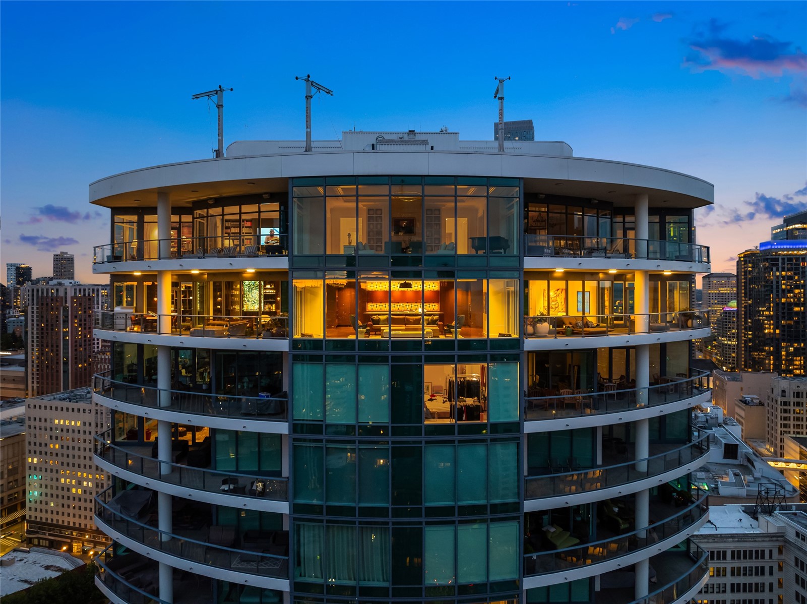 Experience unparalleled luxury in this masterfully reimagined Escala penthouse. Meticulously remodeled and designed for the most discerning tastes by NB Design Group. Spanning 5,180 sq. ft., PH101 commands half of the 30th floor, offering 180-degree views of Elliott Bay, the Olympic Mountains, and city lights. Enter through a private vestibule into a home of impeccable craftsmanship, featuring plaster relief walls, handmade Moroccan tiles, and a hidden butler’s pantry. The primary suite stuns with an Ipe-clad walk-in shower. Amenities include a 24-hour concierge, gym, two swim spas, owners’ lounge, and locker storage. A rare find, this home includes four premium parking stalls—luxury, privacy, and prestige at its finest.