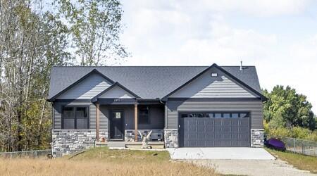 BRAND NEW CONSTRUCTION - SELLER JUST MOVED IN... Life event that is causing the sale to some LUCKY new buyer! 10 Acre property with fantastically built 4 bedroom 3 full bath rancher! Strategically designed to create open floor plan concept on main level, plus primary suite, glass doorwall to huge deck overlooking the fenced backyard and additional acreage, gas fireplace, gorgeous kitchen with stainless steel appliances, island and pantry, main floor laundry, fully finished lower level with additional living space, full bath and well designed utility access closets and storage GALORE!! Covered front porch, attached garage and all of this perfectly placed in a country setting back of the end of the road. Easy highway access for commuters.