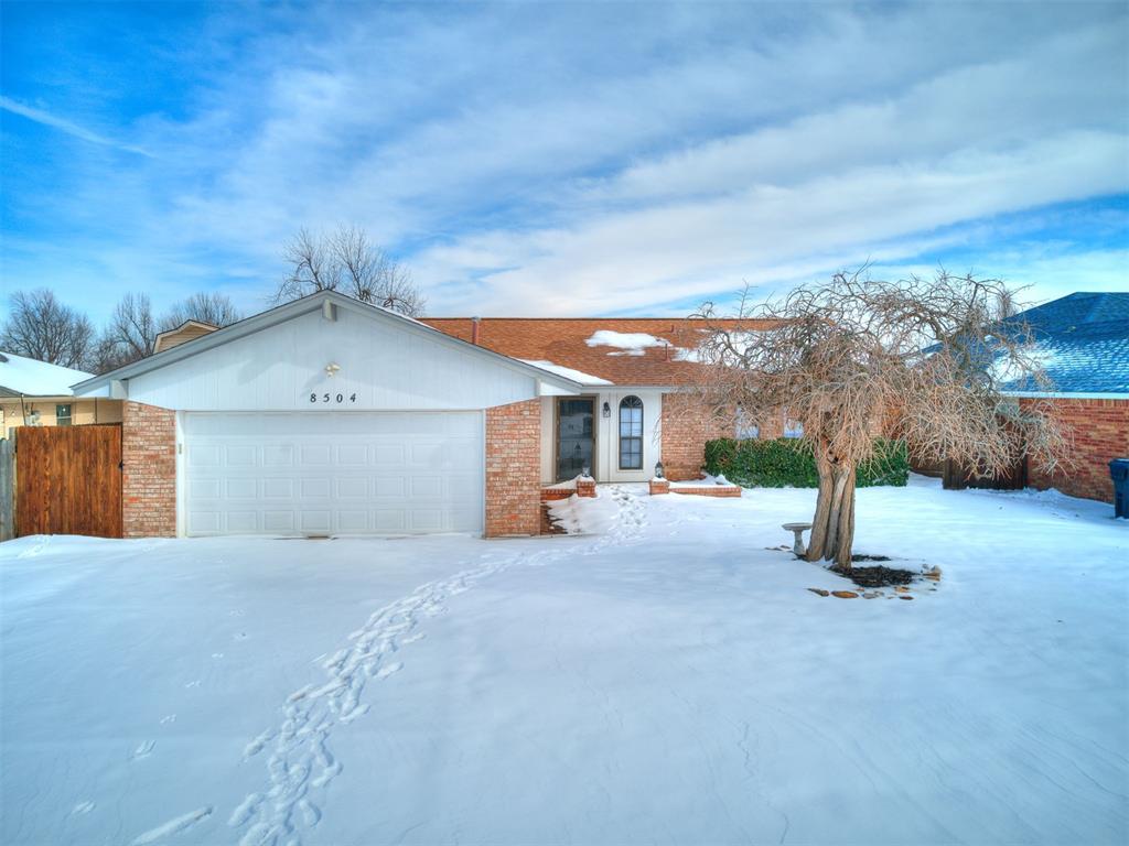 Updated 3 bed, 2 bath home in SW OKC with Moore Schools! Spacious entry with office nook, new flooring throughout (no carpet), fresh interior paint, updated lighting, and recessed lights. Remodeled kitchen with granite counters, breakfast bar, and new stainless appliances with built-in air fryer. Cozy living room with brick fireplace and built-ins. Remodeled bathrooms, inside utility, and new doors throughout. Insulated garage doors plus epoxy garage floor. Large backyard with new extra-tall fence and storage shed.