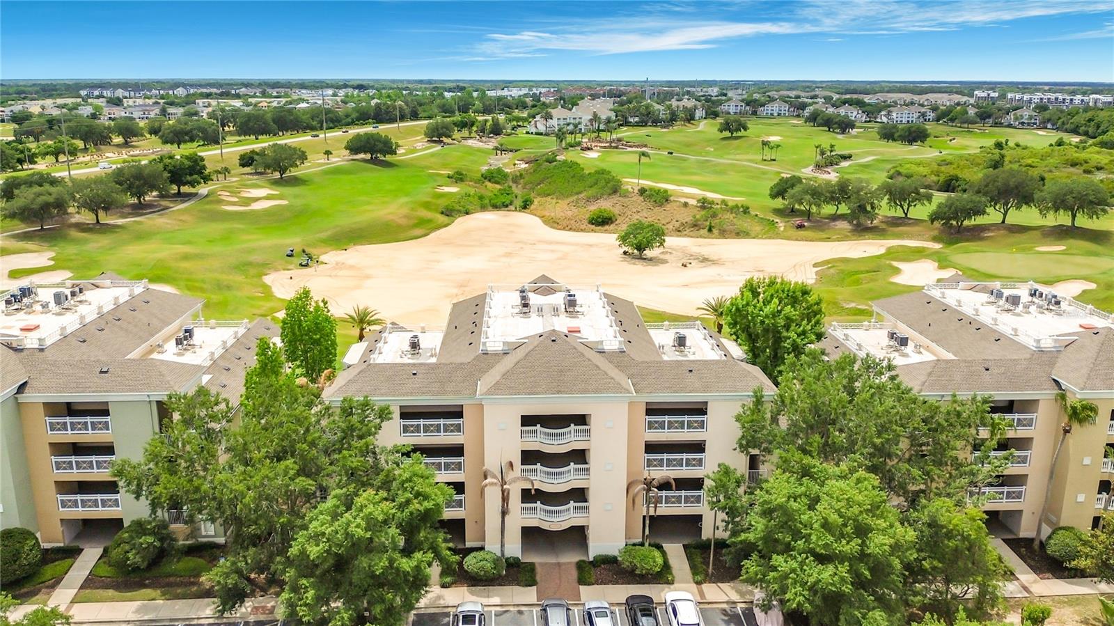 You DO NOT want to miss out on this EXTREMELY RARE opportunity to own this CORNER Unit with breathtaking GOLF VIEWS of the #11 & #12 holes of the Signature Tom Watson Course! This amazing condo has BY FAR one of the BEST VIEWS in all of Reunion! Buyers have waited years in the past for this location!! This 3 bedroom 3 full bath condo has been solely utilized as a 2nd Home & NEVER RENTED! Most recently the flooring in the living and dining areas as well as all bedrooms has been replaced with luxury vinyl planking, all kitchen and bathroom cabinets have been refinished and updated! Additionally NEW living room furniture. The laundry includes a FULL SIZE washer and dryer, an external venting system that has been installed. It has a large open living/dining room area with plenty of windows that add plenty of natural as well as the large sliding glass doors that open onto a private balcony. Enjoy a full kitchen with stainless steel appliances and granite counter tops. This CORNER unit also comes with additional outside storage only available with corner units. This space is great to store bikes, golf clubs etc. Centre Court Ridge is one of the most desirable communities in Reunion. Its location is fantastic as you are walking distance to the Reunion Grande, Clubhouse and Pro Shop. This community also offers a Putt Putt golf course, hot tub, playground, sand volleyball pit, Tennis courts & Pro Shop all which are in close proximity to this condo. Reunion Resort is a 2,300 acre Private Golf and Tennis Community, just 6 miles to Disney and the parks, and a short drive to the Orlando International Airport. **REUNION RESORT MEMBERSHIP AVAILABLE*** Call for additional details.