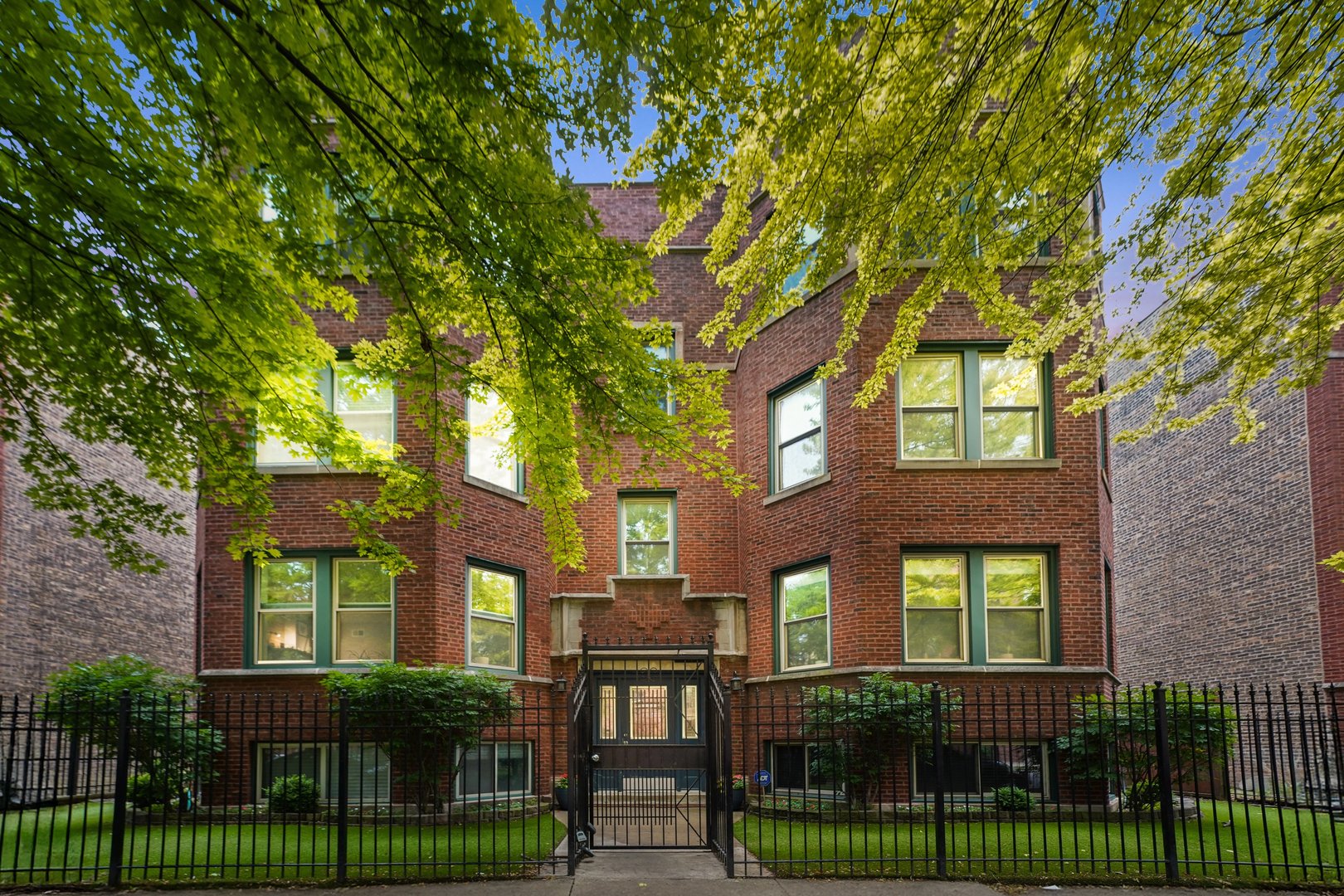 Welcome to this beautifully maintained condo in one of Chicago's most vibrant neighborhoods. This spacious 2-bedroom, 2-bath home with a den is the perfect blend of character and modern comfort.  Originally rehabbed with high-end finishes, the unit features a massive living area anchored by a cozy fireplace and custom built-in shelving-ideal for relaxing or entertaining. The chef-inspired kitchen boasts exposed brick, premium stainless steel appliances, granite countertops, upgraded cabinetry, and a built-in breakfast nook for casual dining.  Need a home office, creative space, or guest room? The oversized den is ready to adapt to your lifestyle. The primary suite includes a private en-suite bath and generous closet space. Enjoy rare efficient radiant heat, in-unit laundry, and custom closets offering tons of storage.  Additional features:   Wired for sound and smart home ready   Private back patio-perfect for summer grilling or unwinding outdoors   Gated parking spot INCLUDED  Unbeatable location-just steps to the Blue Line, local hotspots, top-rated restaurants, and everything Logan Square has to offer. This is urban living at its best! Priced to sell!