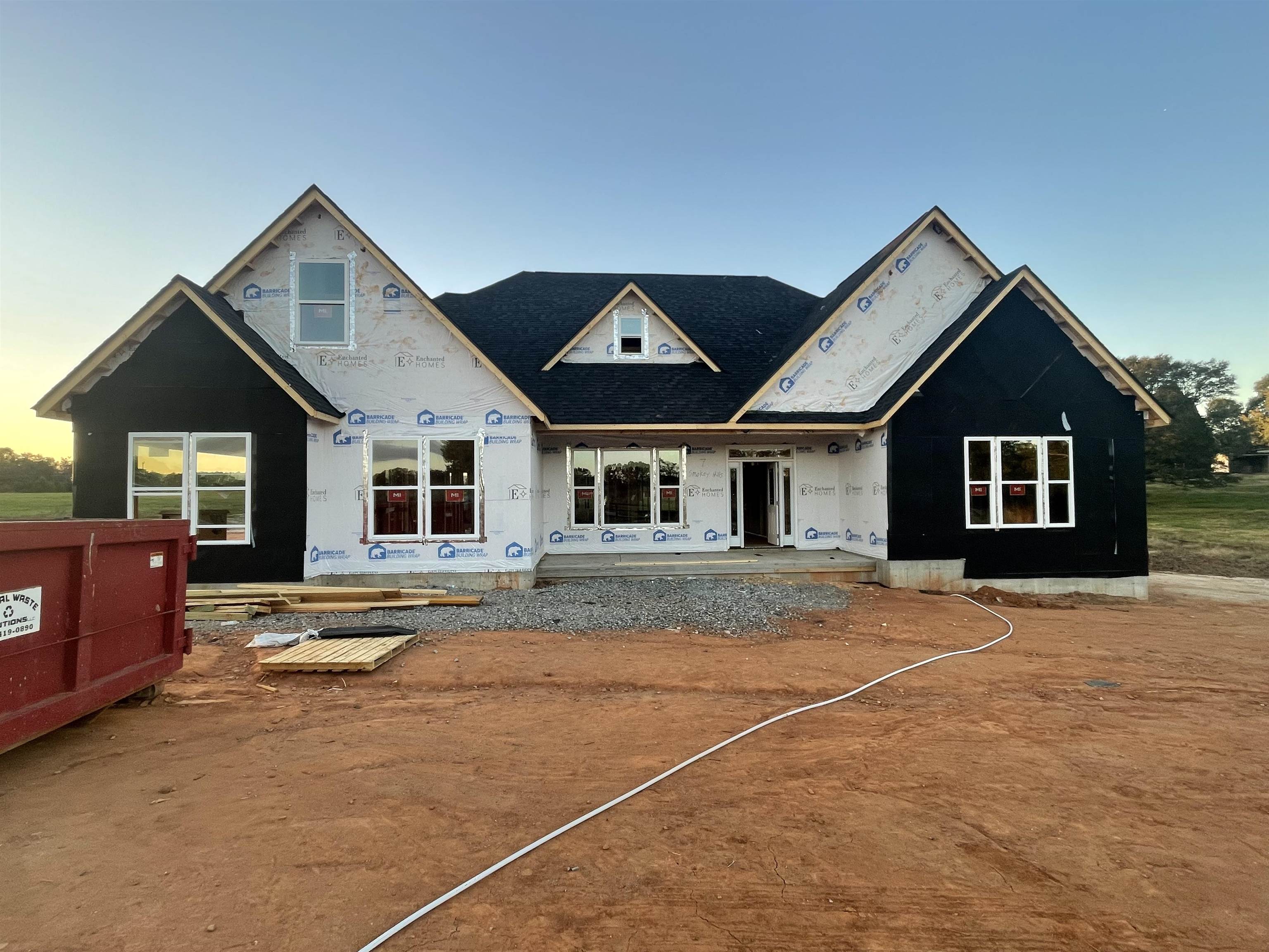 Gorgeous new home under construction in the quiet Gramling community. Country estate sized homesites with NO HOA (only basic deed restrictions). This home features 3 bedrooms PLUS a dedicated office. The spacious open living area includes a full stone gas fireplace. The kitchen includes built-in appliance package. Quartz countertops throughout. Both a formal dining area and eat-in space gives flexibility for day to day use and room for gatherings. The master suite includes a huge walk-in closet, large tile shower, dual vanity with makeup space, and a soaking tub. The dedicate office overlooks the backyard. There is a built-in mud/drop zone at the garage entry door. Color selection availability is dependent on the stage of construction.