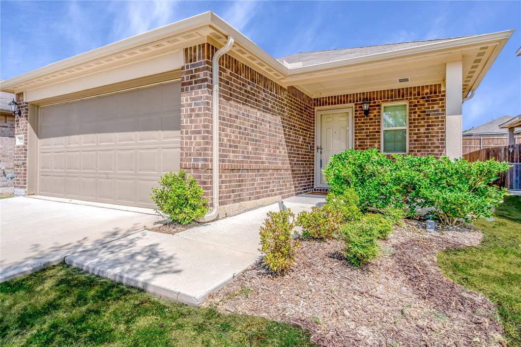 Welcome home to this beautifully maintained single-story in Mesquite where thoughtful design meets effortless everyday living. Wood-look tile flows throughout the entire home, creating a clean, cohesive look from room to room. Natural light pours in throughout, making every space feel open and inviting. The open layout delivers a spacious great room that flows right into a large kitchen made for real living. We're talking granite countertops, stainless steel appliances, a geometric tile backsplash with personality, a gas range, a large island, and a breakfast bar perfect for morning coffee or evening catch-ups. The dining area overlooks a covered patio which is ideal for entertaining or unwinding after a long day. A private hallway tucks the two secondary bedrooms and shared bath away from the main living space. The owner's suite sits at the rear of the home featuring a bay window, dual vanities, walk-in shower, and a large walk-in closet. Conveniently located close to shopping and dining options you won't want to miss. This one is ready when you are. Schedule a showing today!