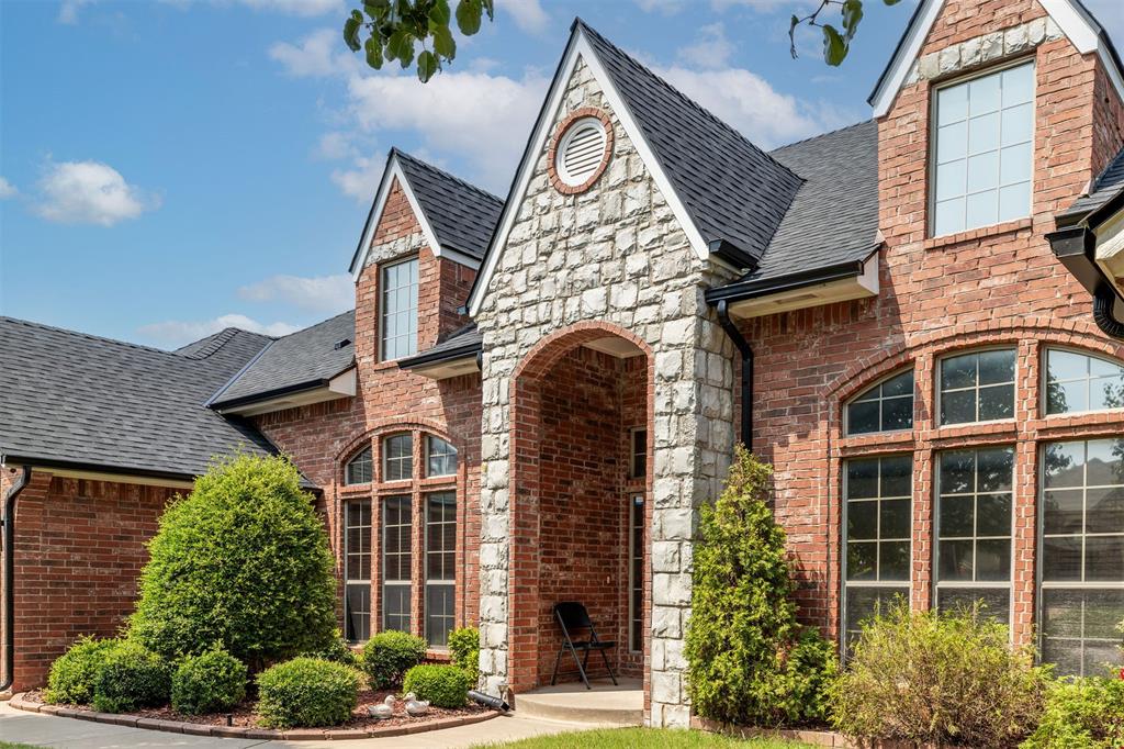 This stunning one-owner home is located in the sought-after Walden Creek neighborhood within the Mustang School District, offering both luxury and convenience. Just minutes from I-40, the turnpike, outlet mall, shopping centers, and more, this home is ideally situated for easy access to everything you need. Including a swimming pool, playground, tennis courts, basketball court, volleyball court, fishing pond, walking trails, and much more—providing endless opportunities for recreation and outdoor enjoyment. Meticulously maintained and feeling practically brand new, the home features 4 spacious bedrooms, 3 full bathrooms, and a variety of elegant living spaces. A library with custom full-sized cabinetry provides a quiet retreat, while two living rooms offer plenty of space for family gatherings. There is also an additional pocket study for a dedicated workspace, as well as a theater room with ambient lighting for the ultimate entertainment experience. A formal dining room and a cozy breakfast nook add to the charm, while the breakfast bar top is perfect for casual meals. The outdoor space includes a patio with a full kitchen buildout, ideal for entertaining, and an oversized backyard. The patio kitchen buildout is equipped with a dual split A/C unit. Inside, you’ll find a 3-car garage and 10-14 foot ceilings with maple crown molding. The home has maple cabinetry and trim work throughout, along with new paint, new tile wood flooring, and oversized rooms and closets. Prewired surround sound is installed in the home, and there’s an XL in-ground storm shelter for safety and peace of mind. Additional features include full gutter system, Rain Bird sprinkler system, new garage doors and a whole home security camera system. Soffit LED lights on timer switch around the whole permitter of home making it a true beauty at night.  - Class 4 Impact Rating - High Profile Ridge - New Roof