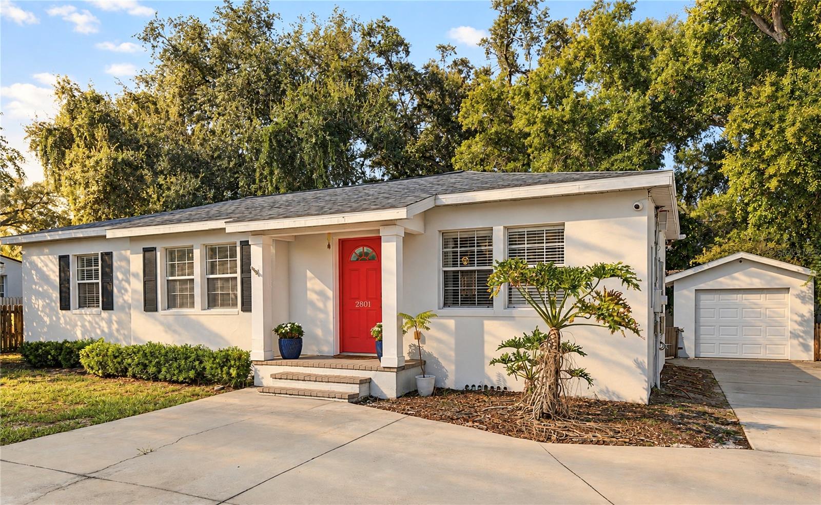 Classic character, generous outdoor space, and a desirable SOUTH TAMPA LOCATION come together in this 3-BEDROOM, 2-BATHROOM All CONCRETE BLOCK HOME in SUNSET PARK. Set on a 7,500-SQUARE-FOOT LOT and zoned for MABRY ELEMENTARY, COLEMAN MIDDLE AND PLANT HIGH SCHOOL, this property offers a compelling combination of everyday comfort and future possibilities with a NEW ROOF (2026 - Transferrable Warranty), DETACHED GARAGE, and NO HOA OR CDD FEES. The new roof, ALL BLOCK CONSTRUCTION, and being located in FLOOD ZONE X500 (outside FEMA’s high-risk flood area means FLOOD INSURANCE IS NOT REQUIRED) provides all around LOWER INSURANCE COSTS!The home retains its original charm with HARDWOOD FLOORS throughout the spacious 18x14 FT living room, hallway, and all three bedrooms. NATURAL LIGHT enhances the inviting interior, while the single-story layout makes the most of its 1,162 square feet. The kitchen connects to the dining area for easy meals and entertaining, and the primary bedroom features a EN SUITE BATHROOM and WALK-IN CLOSET. Additional peace of mind is provided with the appliances being less than a year old leaving the thought of replacement a very distant thought.Step outside to a FULLY FENCED BACKYARD with space to create the outdoor lifestyle you envision. A REFURBISHED GENEROUS DECK sets the scene for weekend cookouts, dinner under the stars or a quiet morning coffee. Beyond it, there’s room to garden, play, entertain around the fire pit or explore the potential for a FUTURE POOL OR ADDITION. The DETACHED GARAGE provides valuable space for parking, storage or a potential gym, studio or workspace, while the EXTENDED DRIVEWAY with turnaround capabilities accommodates additional off-street parking.Enjoy convenient access to neighborhood shops and restaurants along Bay to Bay Boulevard, with BAYSHORE BOULEVARD, HYDE PARK VILLAGE, DOWNTOWN TAMPA, WESTSHORE, INTERNATIONAL PLAZA, MACDILL AIR FORCE BASE, and Tampa International Airport all within easy reach. Nearby Dale Mabry Highway, Selmon Expressway, and I-275 connect you to destinations throughout Tampa Bay as well.From its ORIGINAL HARDWOOD FLOORS to its EXPANSIVE BACKYARD, this Sunset Park home offers character to enjoy today and space to make your own over time. Schedule your private showing and discover the possibilities.