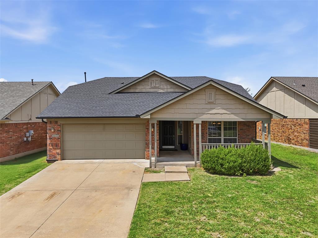 Welcome to this 3-bedroom, 2-bathroom home in the highly desirable Valencia addition, located within the award-winning Deer Creek School District. From the moment you step inside, you'll appreciate the inviting open-concept floor plan that's perfect for both everyday living and entertaining. The home offers nicely sized bedrooms, providing comfortable spaces for family.Enjoy your morning coffee on the covered front porch or spend evenings grilling and relaxing on the covered back patio. The spacious backyard offers plenty of room for outdoor activities and is ready for its next owner to create their own private oasis.Valencia offers an exceptional community lifestyle with scenic walking trails, multiple parks, playgrounds, basketball courts, baseball and softball fields, and splash pads for endless outdoor enjoyment. Conveniently situated near Quail Springs Mall, popular restaurants, and abundant shopping, this home provides the perfect blend of comfort, convenience, and outstanding neighborhood amenities. Schedule your showing TODAY!!
