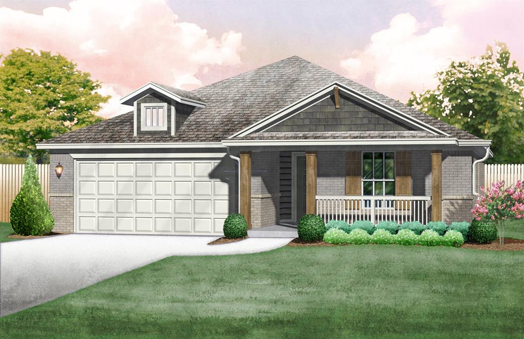 Welcome to this inviting home, where a stunning entrance sets the tone for everything inside! You'll love the extra storage in the garage and the open layout of the spacious living room. The kitchen is perfect for entertaining with quartz countertops and a gas range. Durable hard surface flooring flows through the main areas, while blinds ensure privacy. The generous primary bedroom offers a walk-in closet, complemented by a stylish bathroom featuring a quartz vanity and tiled shower. Exciting possibilities await you! Native Plains offers a quiet country feel and features walking trails, fishing from the dock at the stocked pond, and a unique playground. The convenient location is a quick drive to I-35 and just minutes to downtown Oklahoma City. Included features: * Peace-of- mind warranties * 10-year structural warranty *Guaranteed heating and cooling usage on most Ideal Homes * Fully landscaped front & backyard * Full Guttering* Fully fenced backyard. Floorplan may differ slightly from completed home.